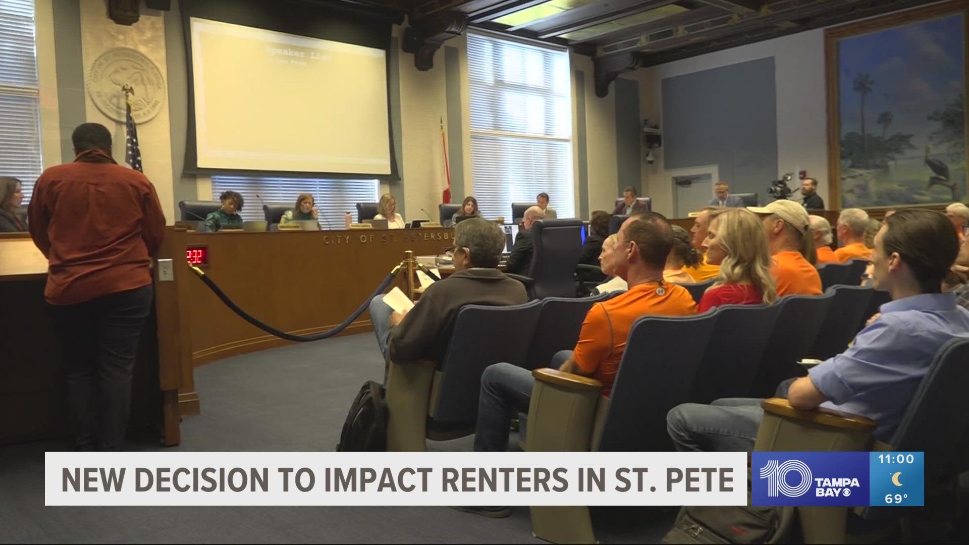 The city voted unanimously to keep its own bill over adopting the Pinellas County Tenants Bill of Rights.