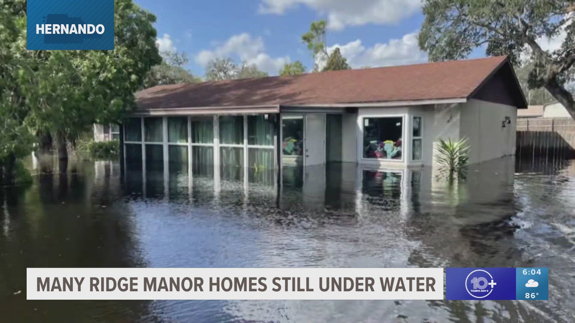 Many homes in Ridge Manor are still seeing the impacts from Withlacoochee River flooding.