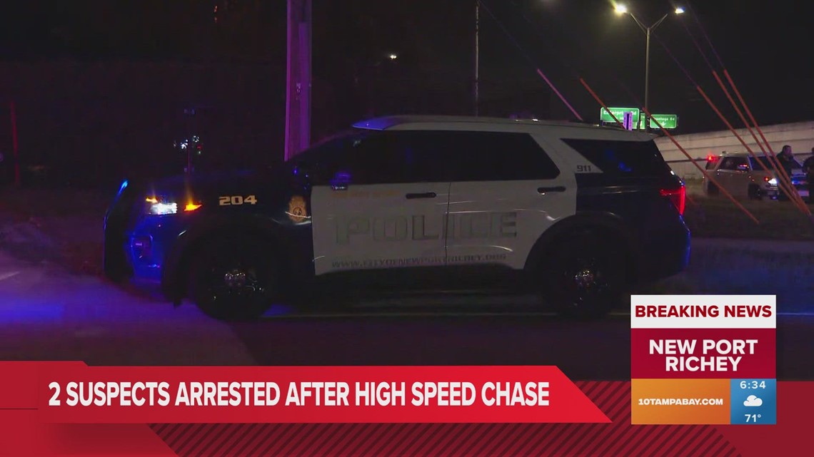 2 suspects arrested after high speed chase in New Port Richey | wtsp.com