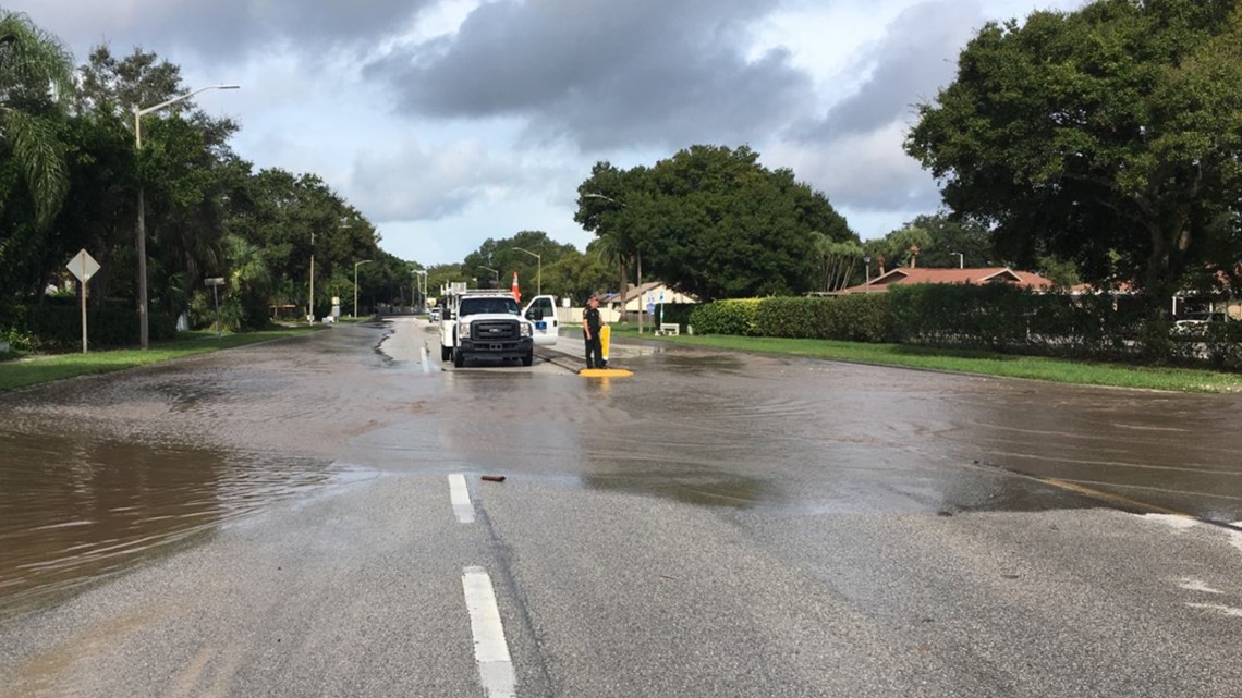 Belcher Road in Clearwater closed because of water main break