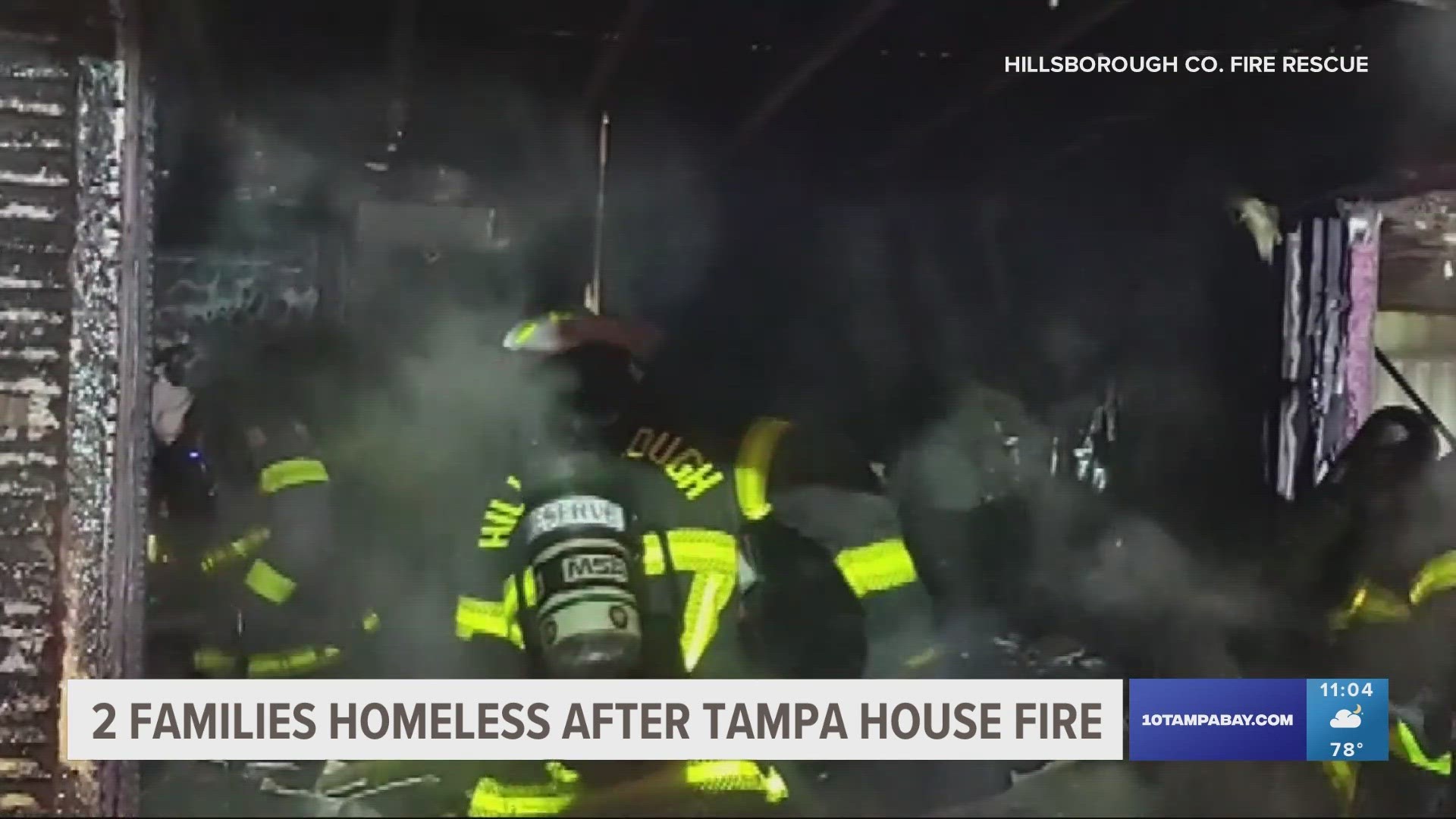 Two families are now without homes after a house fire occurred in Tampa.