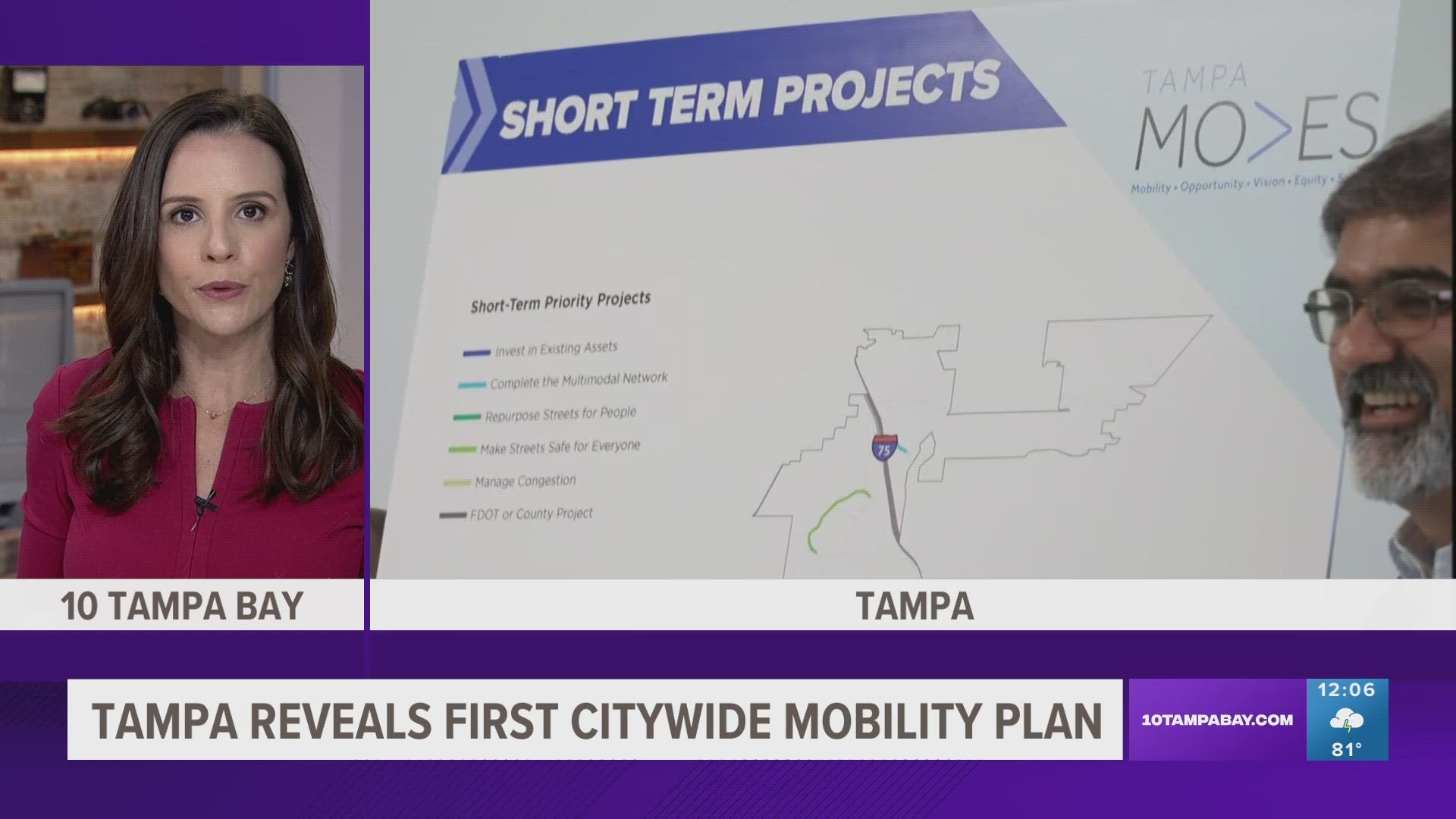 Tampa leaders reveal first citywide mobility plan | wtsp.com