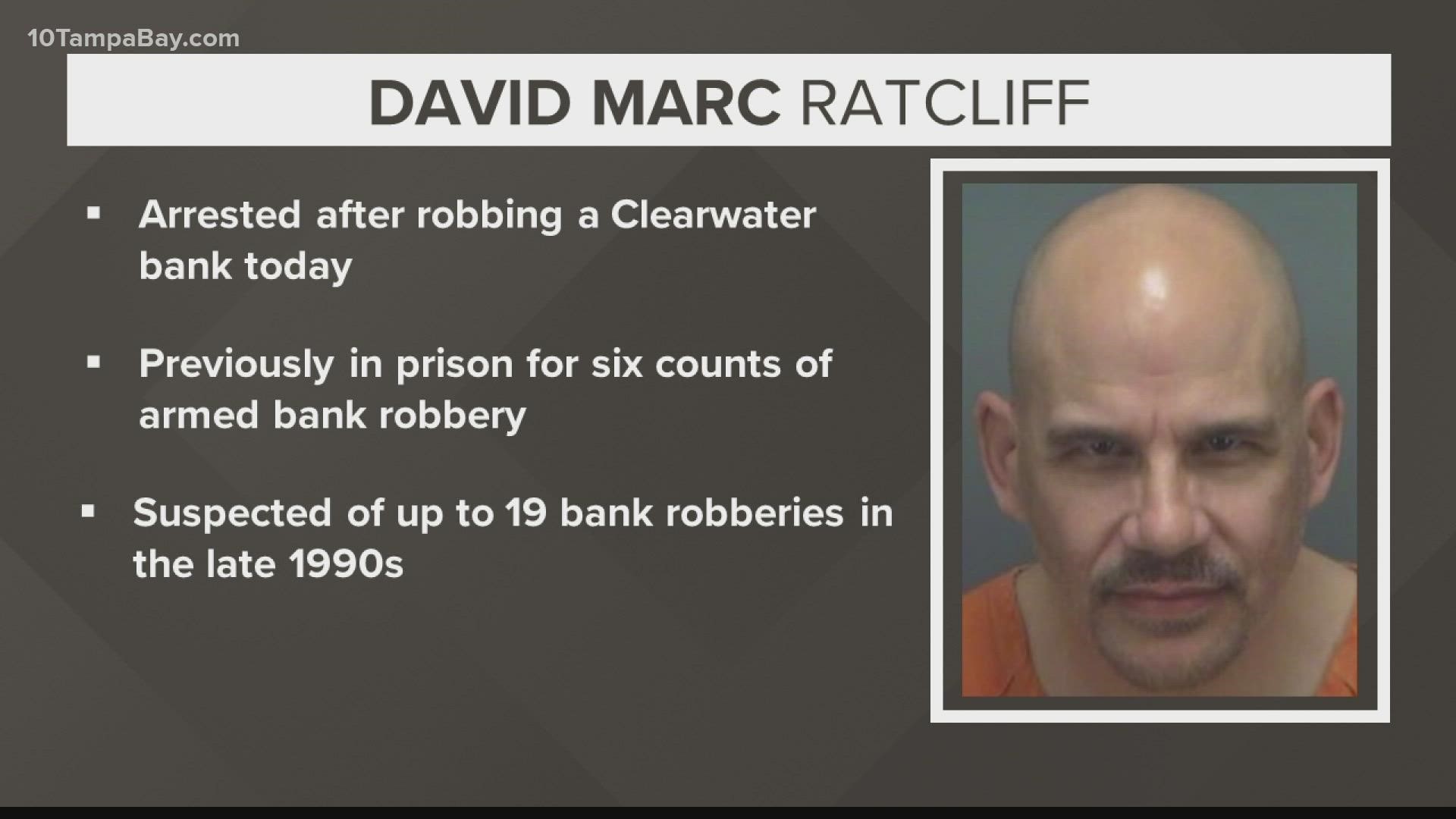 He was suspected of as many as 19 bank robberies from two decades ago, authorities say.