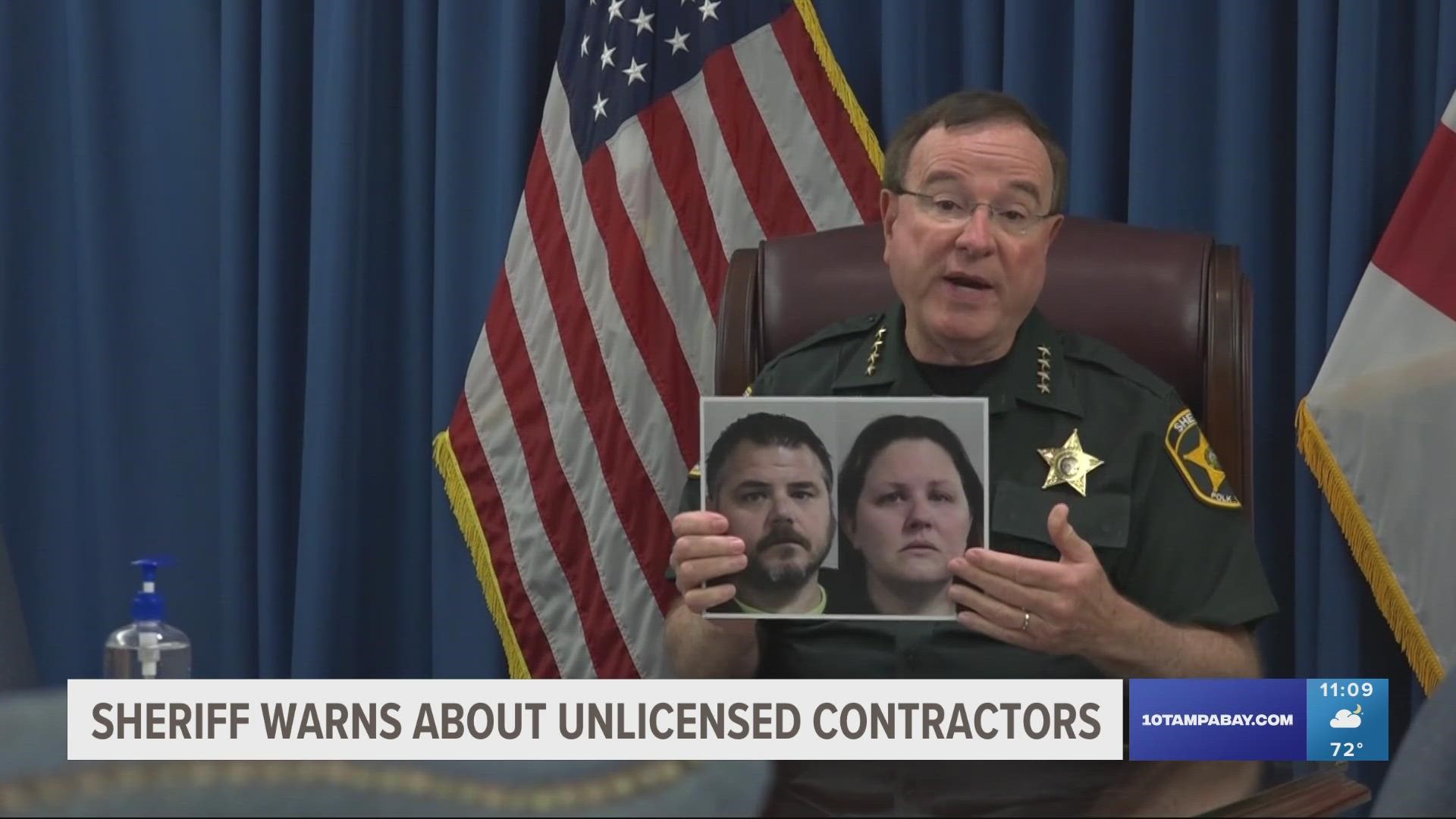 The recent arrest of a Polk County couple posing as contractors had the sheriff warning his community about people that could scam them.