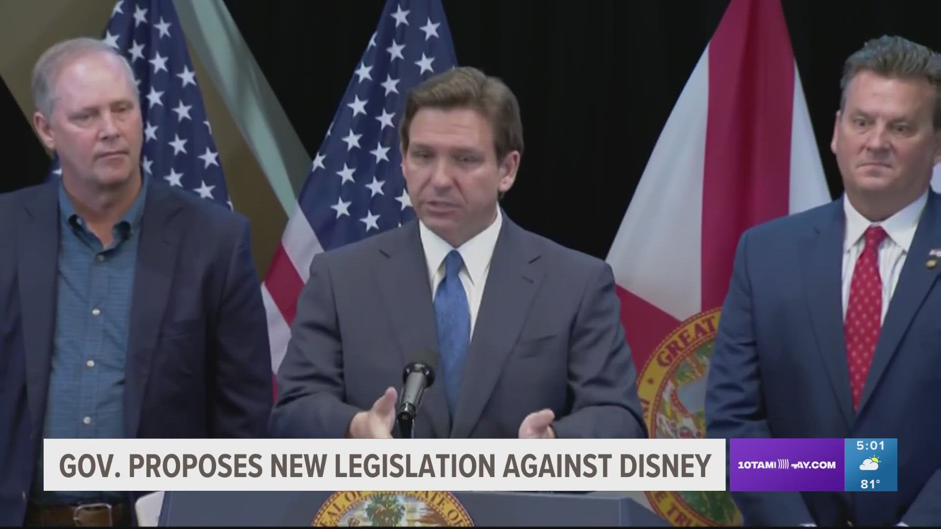 “We want to make sure that Disney lives under the same laws as everybody else,” DeSantis said.