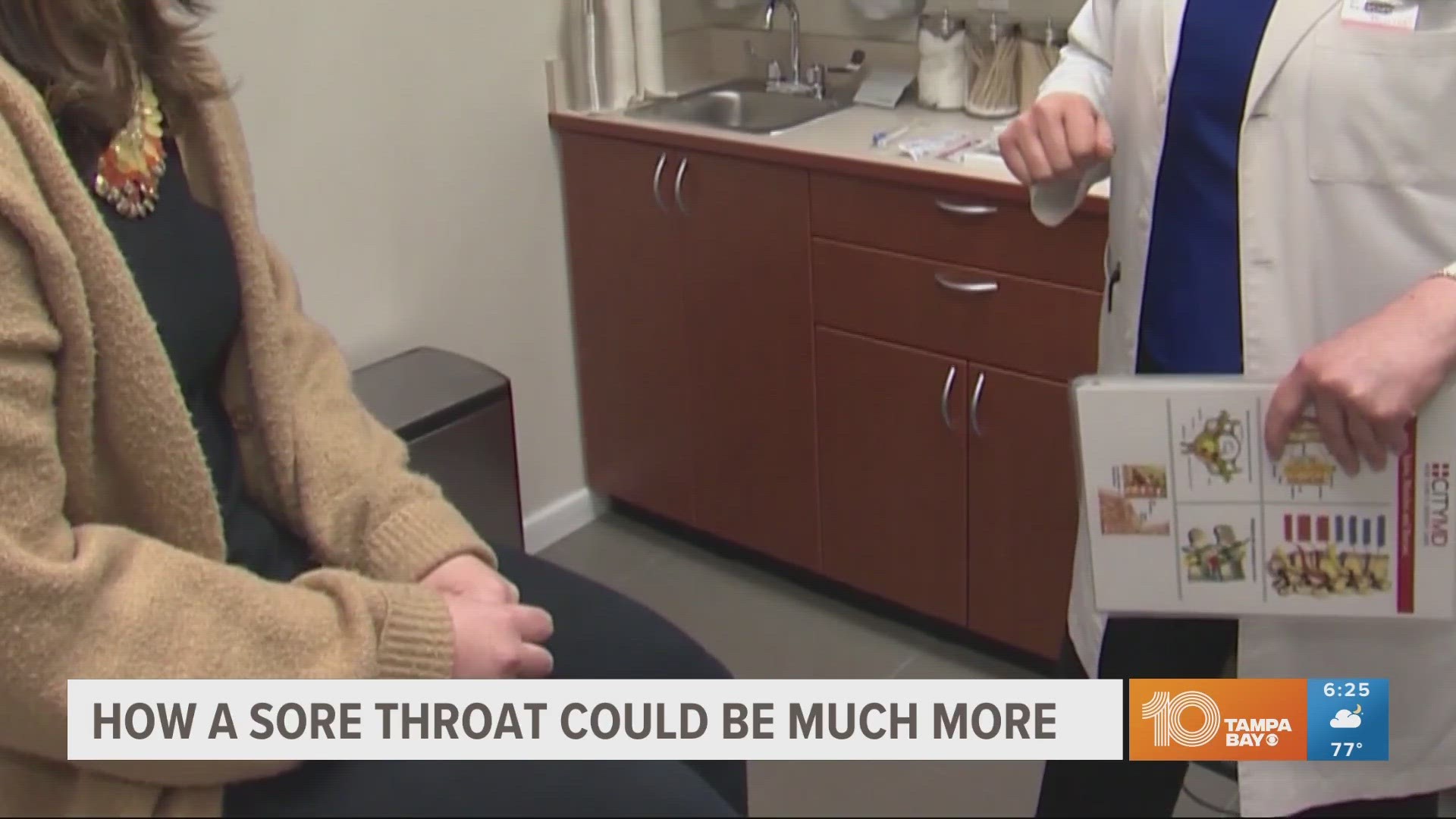An ongoing sore throat could be a sign of head or neck cancer.