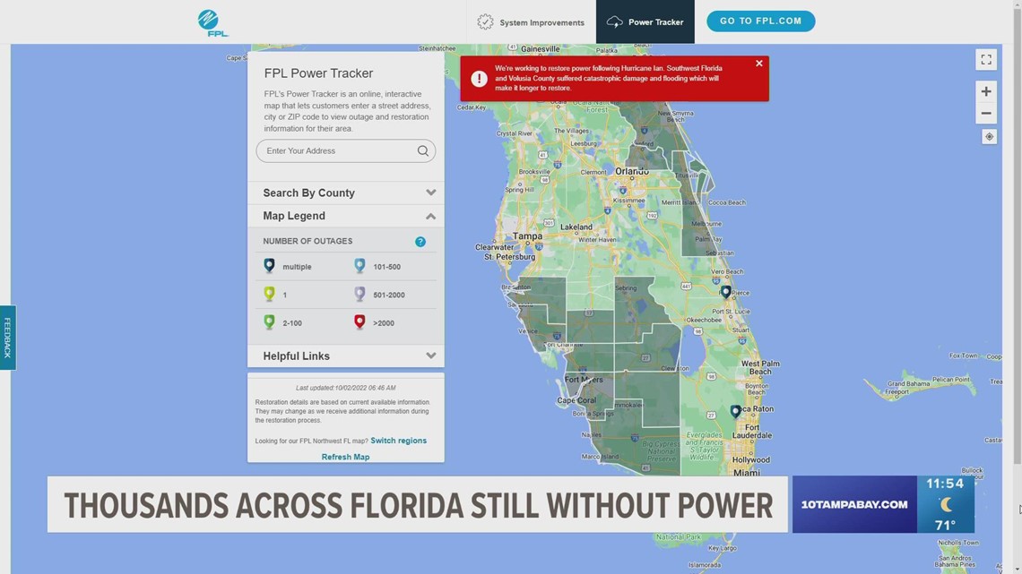 More than 657K without power in Florida | wtsp.com