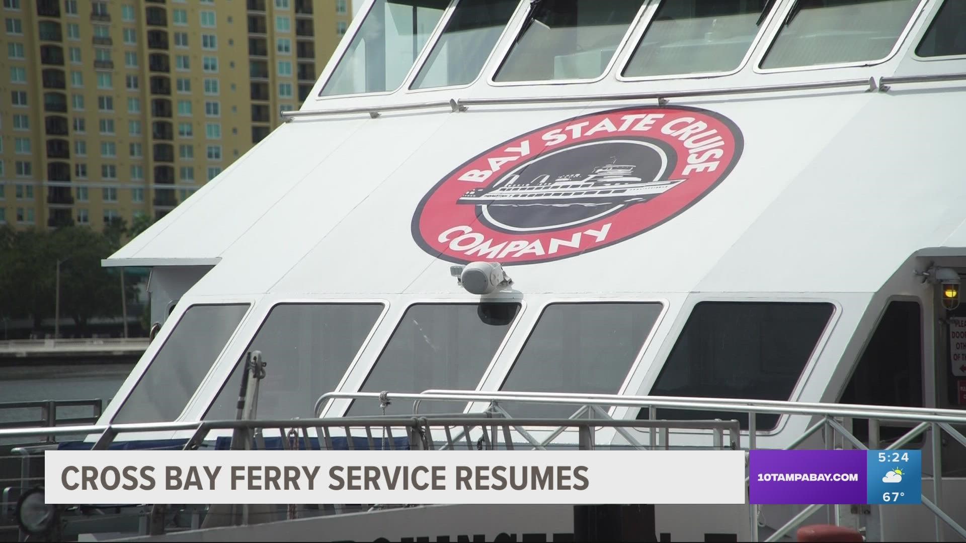 This is now the ferry's sixth season of operations across Tampa Bay.