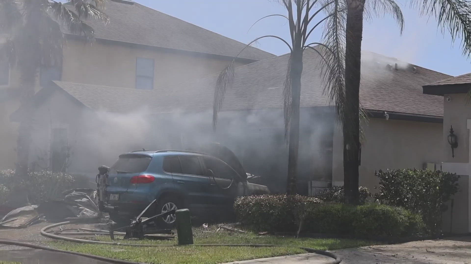 Fire rescue officials determined the cause of the fire was related to "multiple lithium-ion batteries."