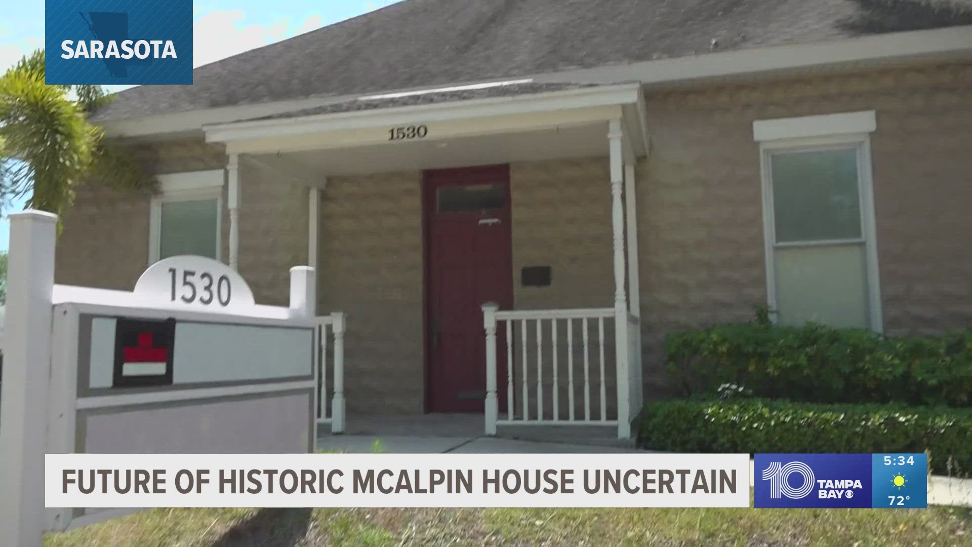 The McAlpin house is among six buildings the Sarasota Alliance for Historic Preservation is trying to save.