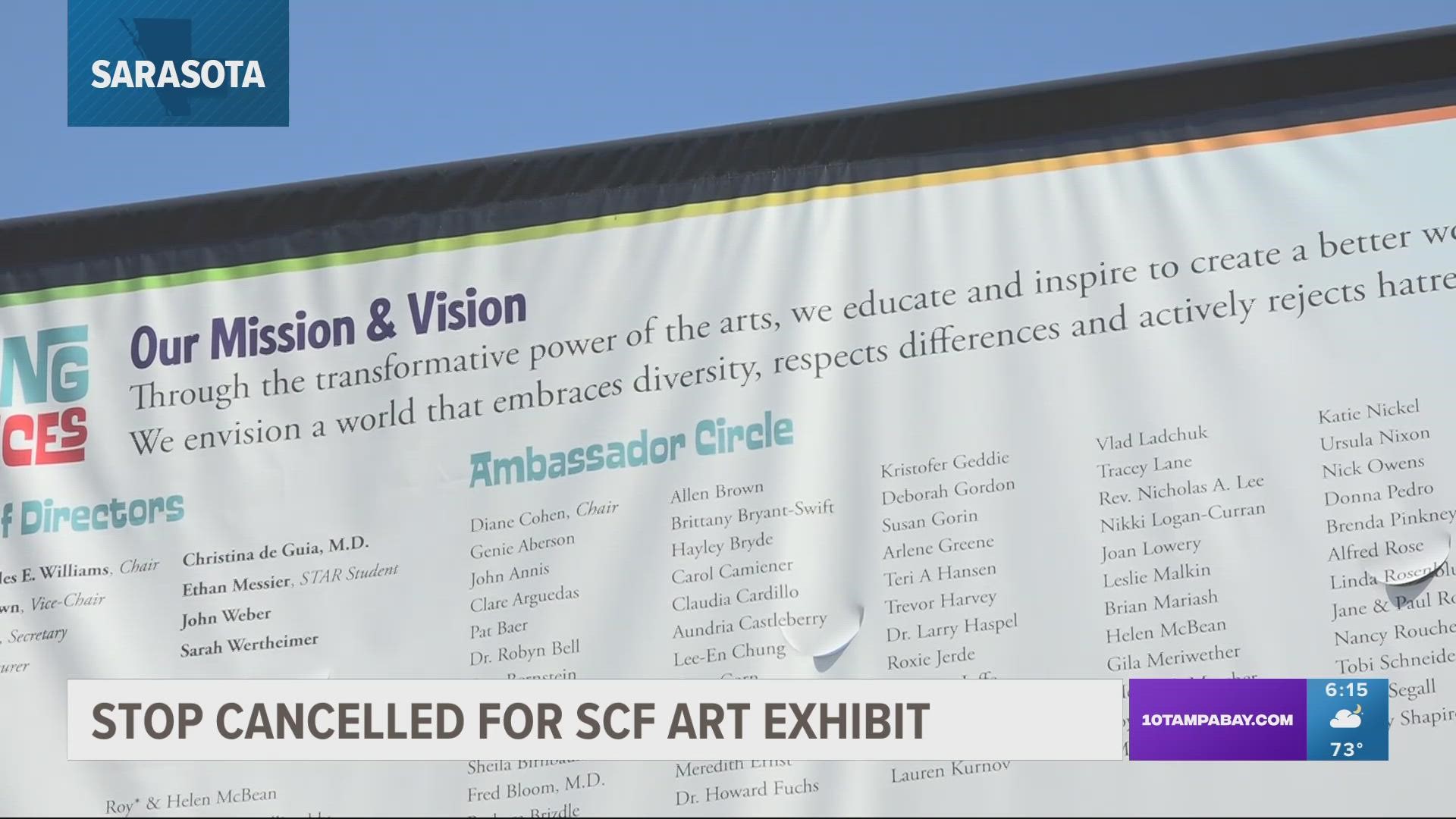 The college listed Sarasota artist Clifford McDonald's entry as one of the pieces it didn't want on its campus.