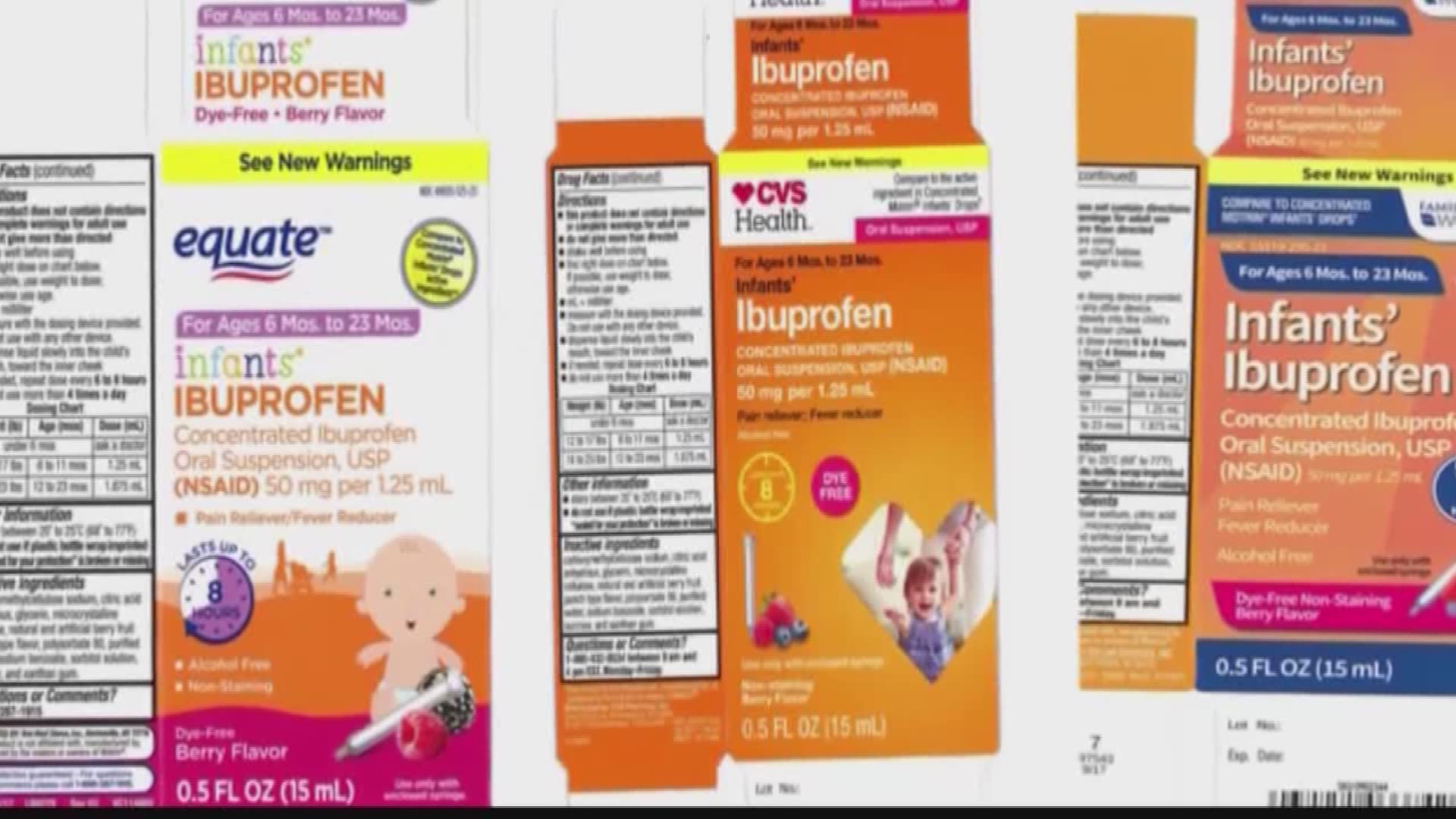 Infant ibuprofen recall expanded due to higher levels of concentration