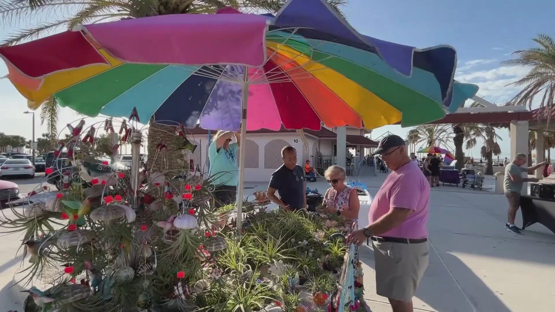 10 Tampa Bay's Eric Glasser gives a look at Clearwater Beach where visitors who participate in the festival are celebrating its return.