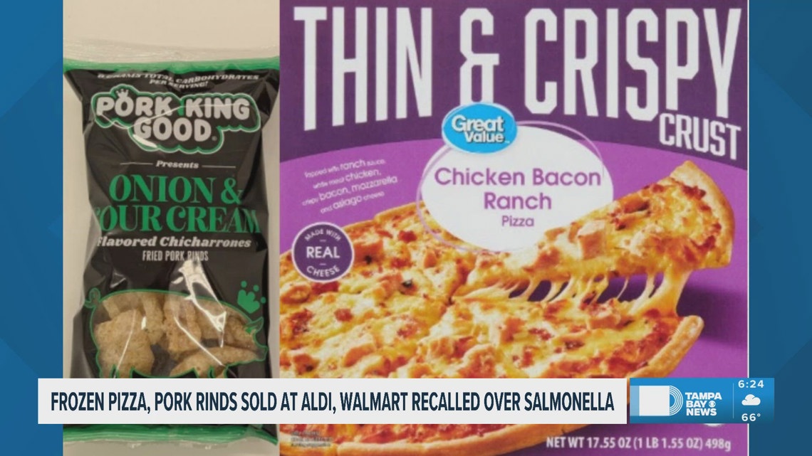 ALDI and Walmart recall frozen pizzas and pork rinds over