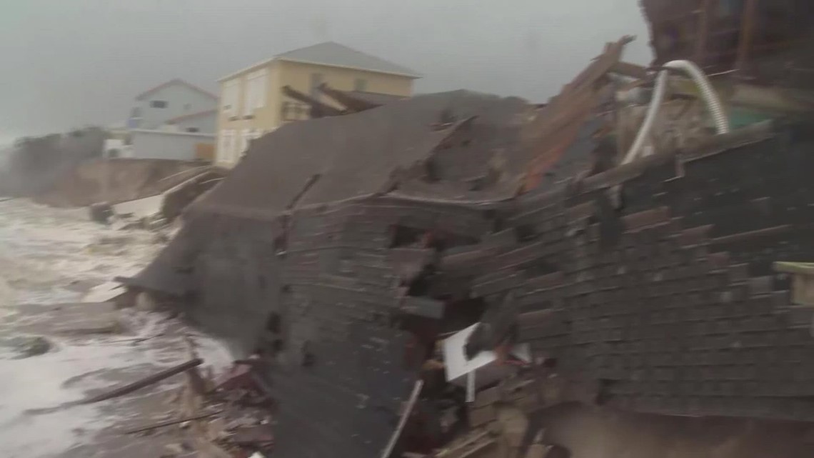 Homes washed away in WilburbytheSea as Nicole slams Florida's east