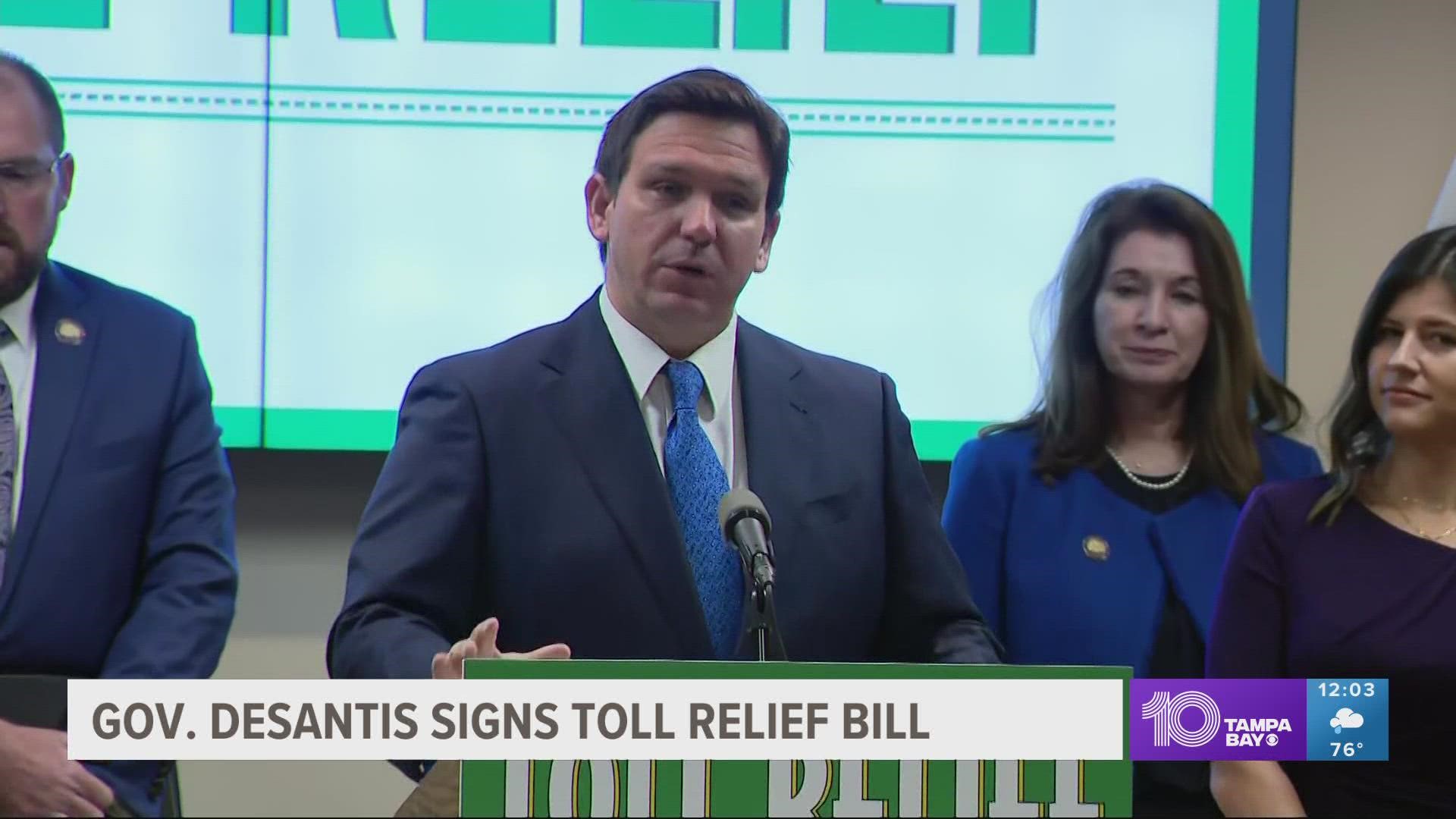 The bill will credit commuters 50% of their tolls if their transponder is used at least 35 times during a month.