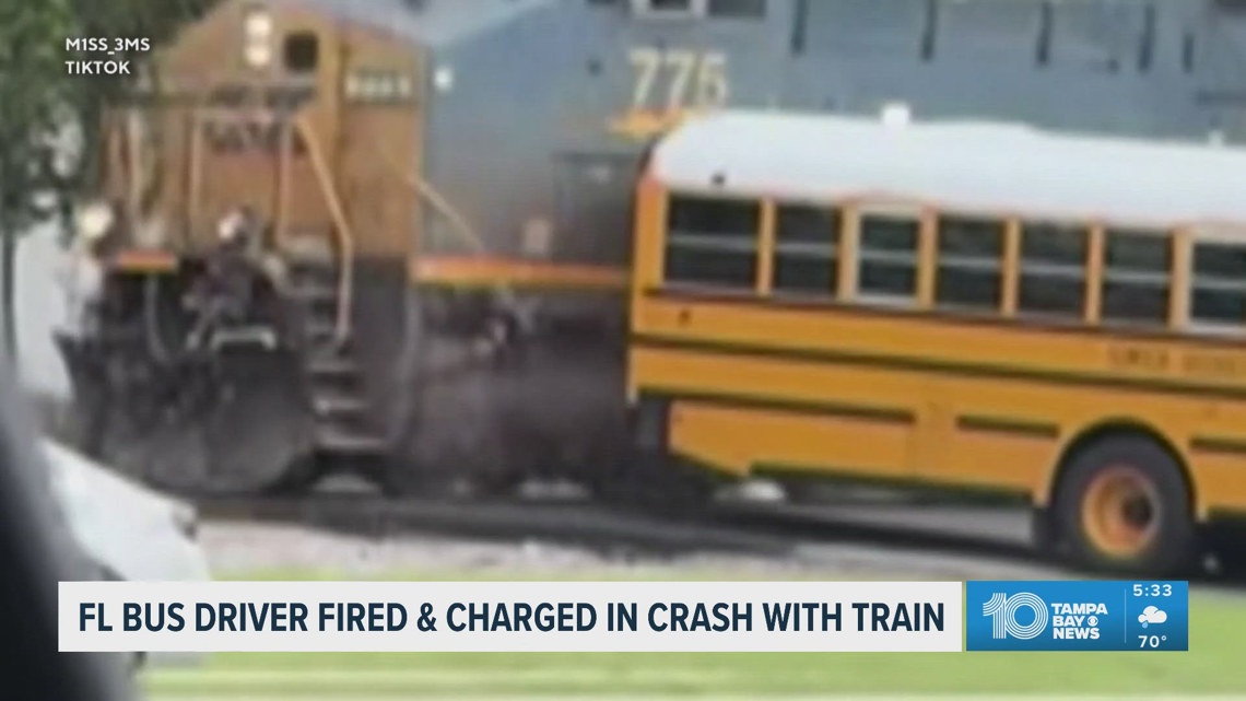 Florida school bus driver fired, charged in crash with train | wtsp.com