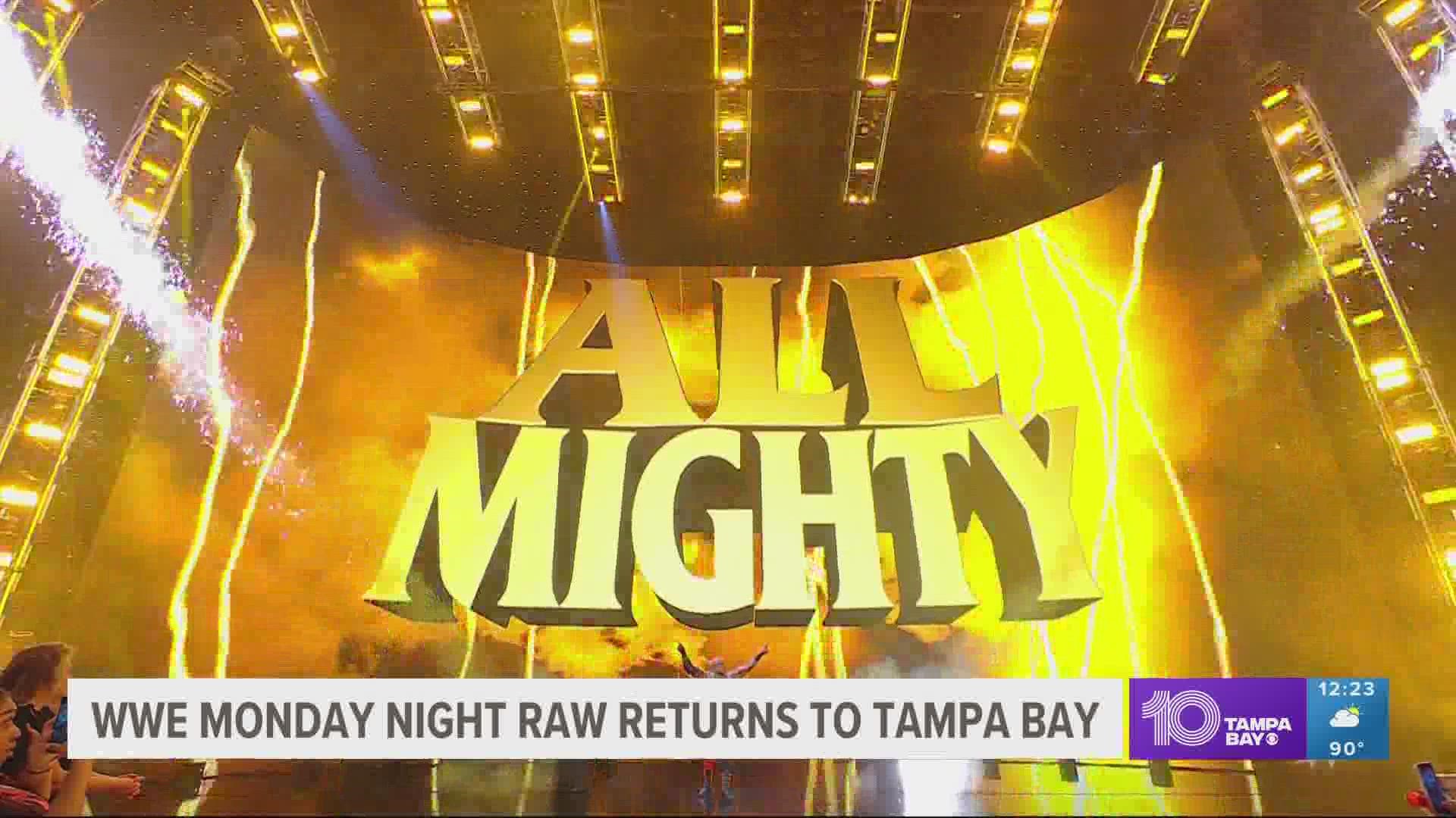 WWE Monday Night RAW returns to Tampa Bay area