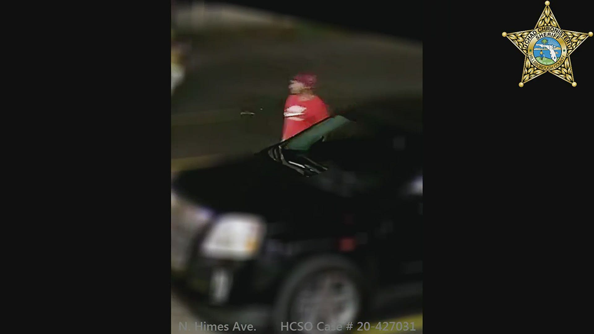 The Hillsborough County Sheriff's Office is searching for a man who surveillance video showed firing six rounds from a handgun on N Himes Avenue in Tampa on June 29.