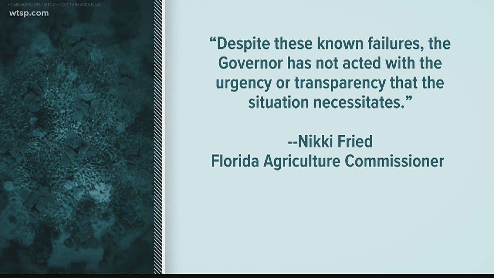 Agriculture Commissioner Nikki Fried joins a long list of other leaders calling for an investigation into the system that has prevented thousands from getting relief
