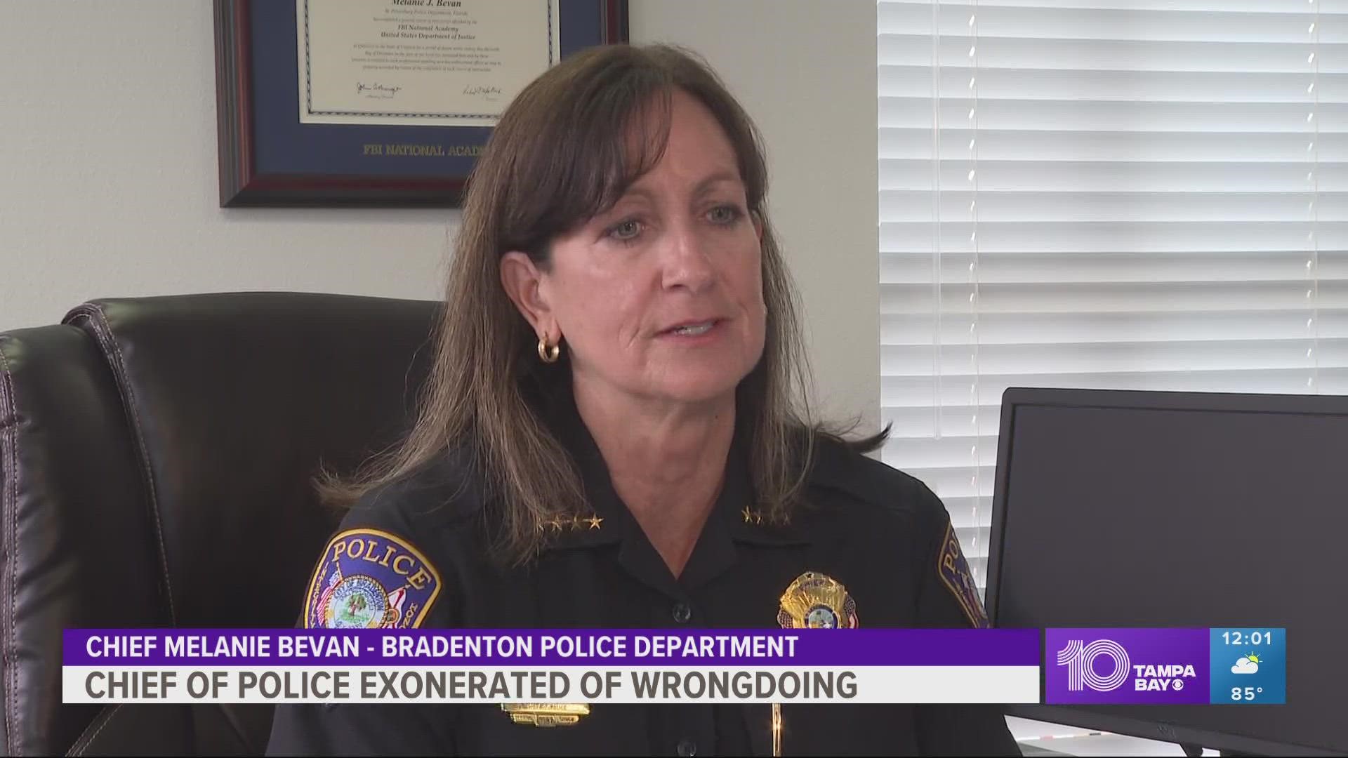 Bradenton Chief Of Police Exonerated Of Wrongdoing 