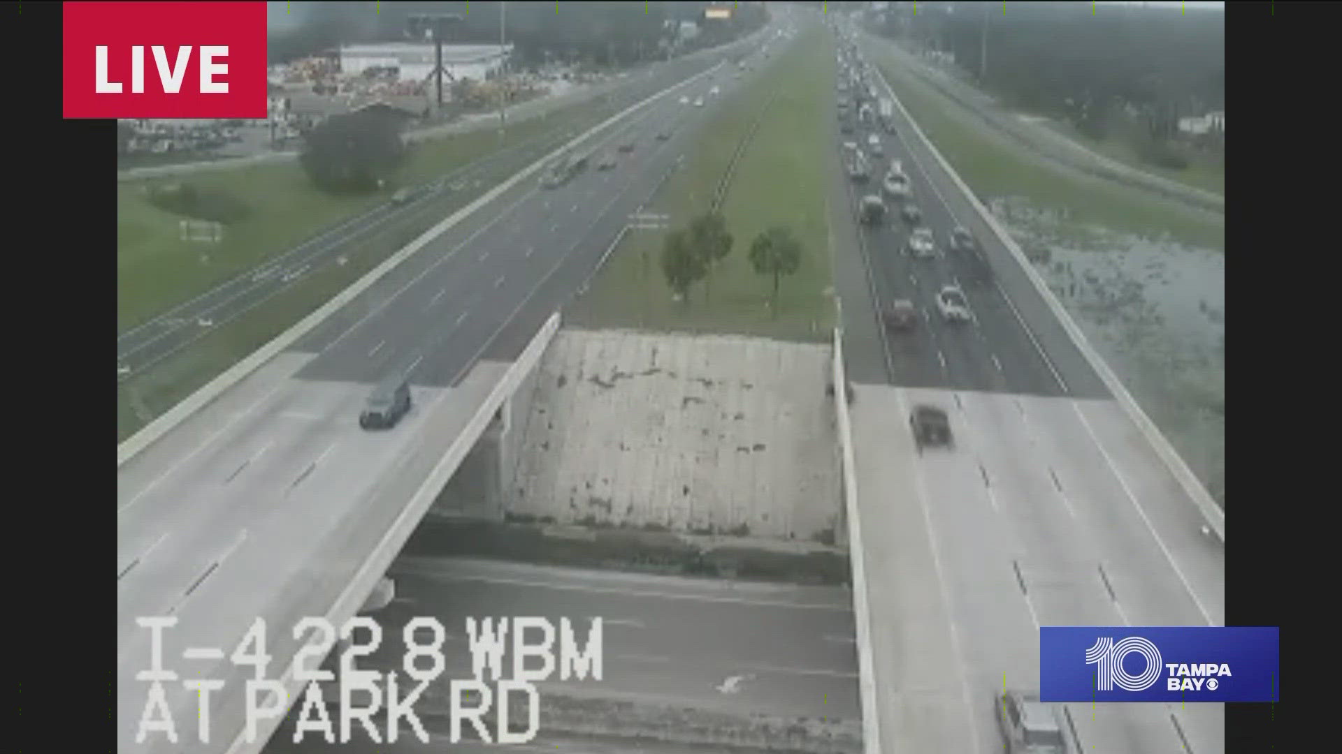 Here's a look at traffic conditions in the Tampa area on Friday morning.