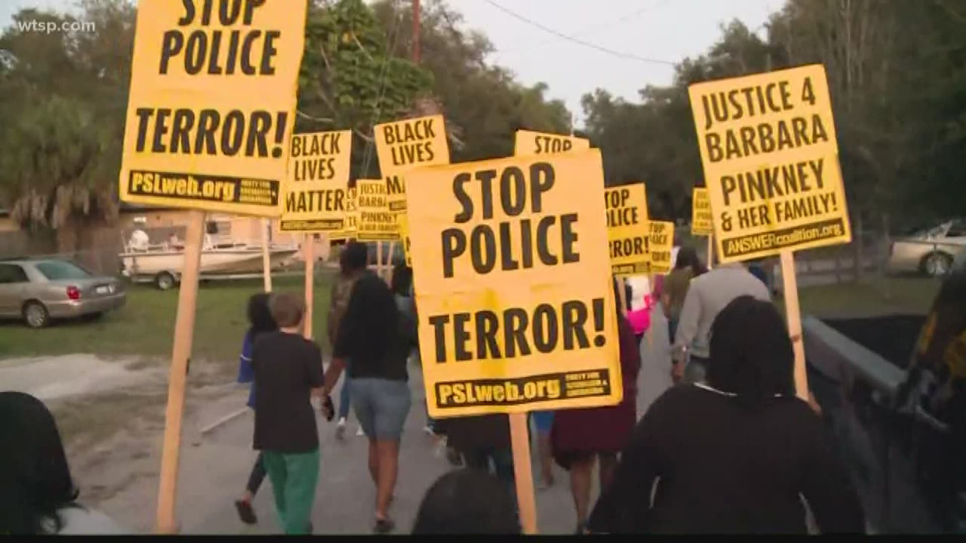 People marched in support of a 70-year-old woman who was tased three times by a Manatee County deputy.