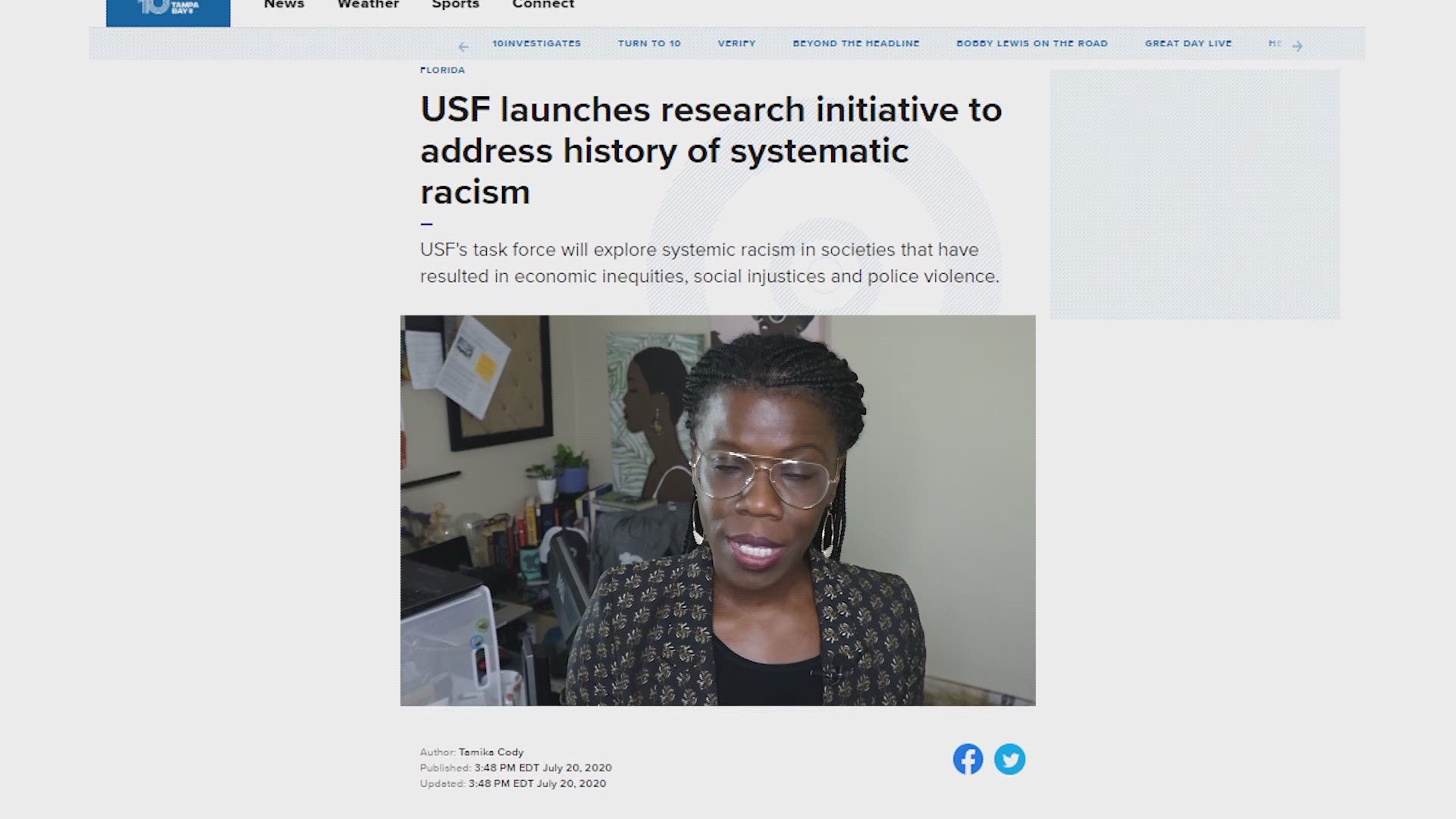 USF's task force will explore systemic racism in societies that have resulted in economic inequities, social injustices and police violence.