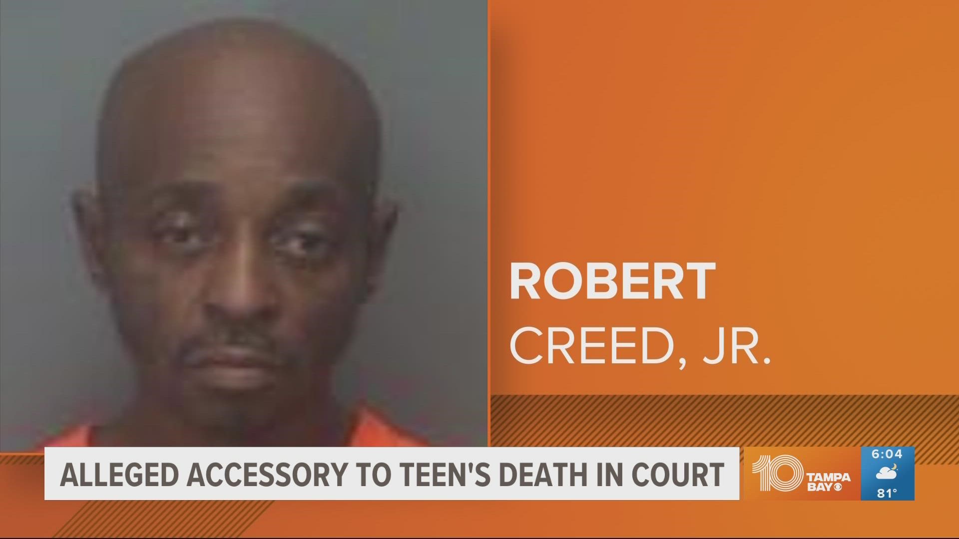 Robert Creed Jr., 45, was arrested for accessory after the fact for first-degree murder.