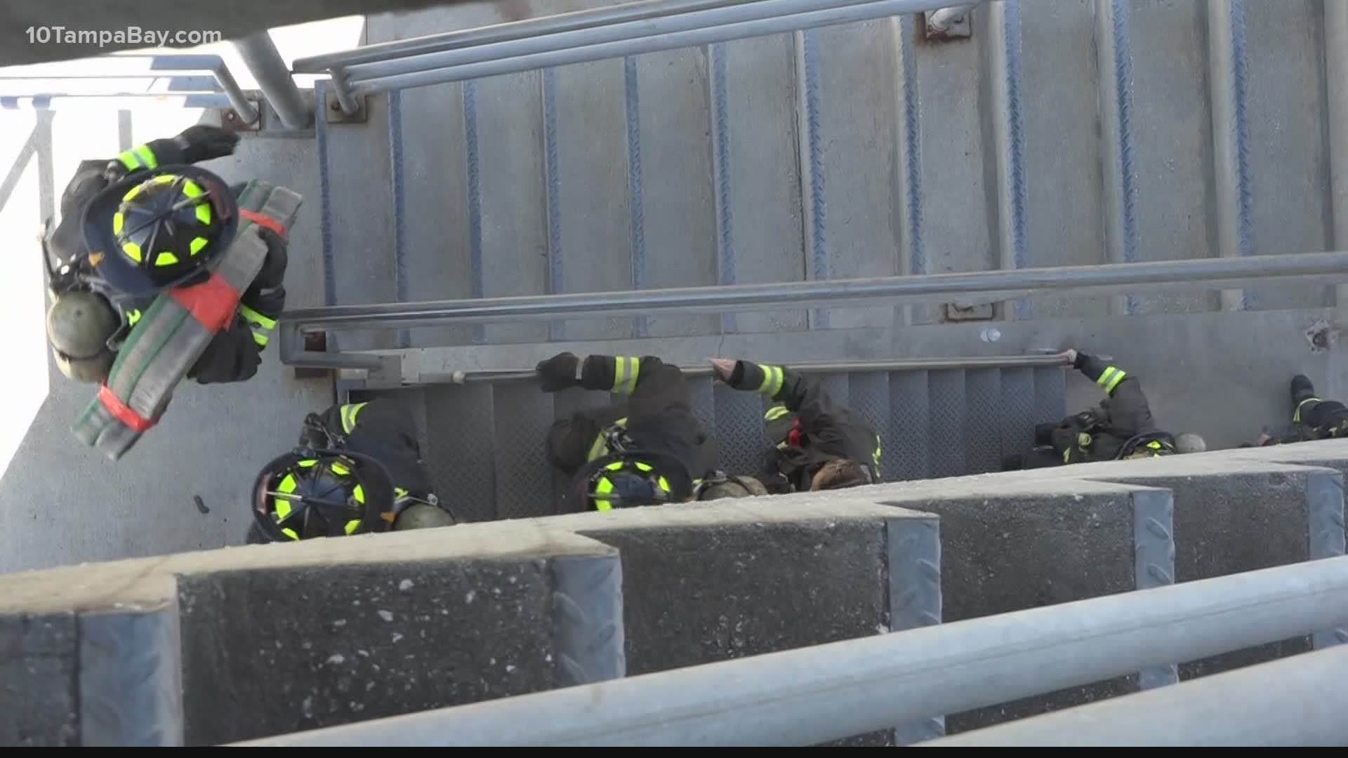 The area first responders will participate in the Fight For Air Climb at Raymond James Stadium on April 18. It's expected to draw 650 climbers.