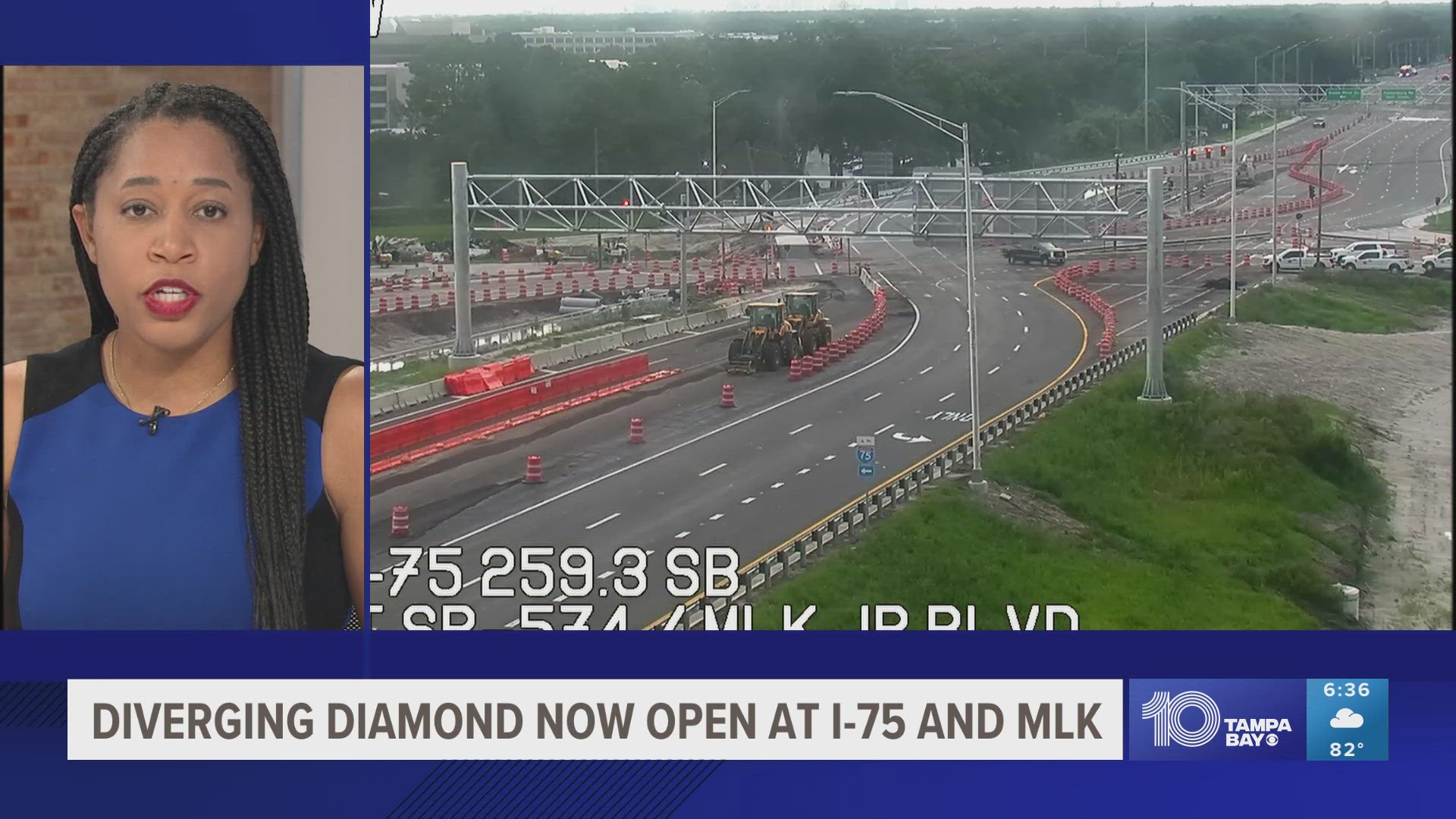 Just moments ago, the Department of Transportation opened the new "Diverging Diamond," designed to get drivers on and off the interstate more quickly.