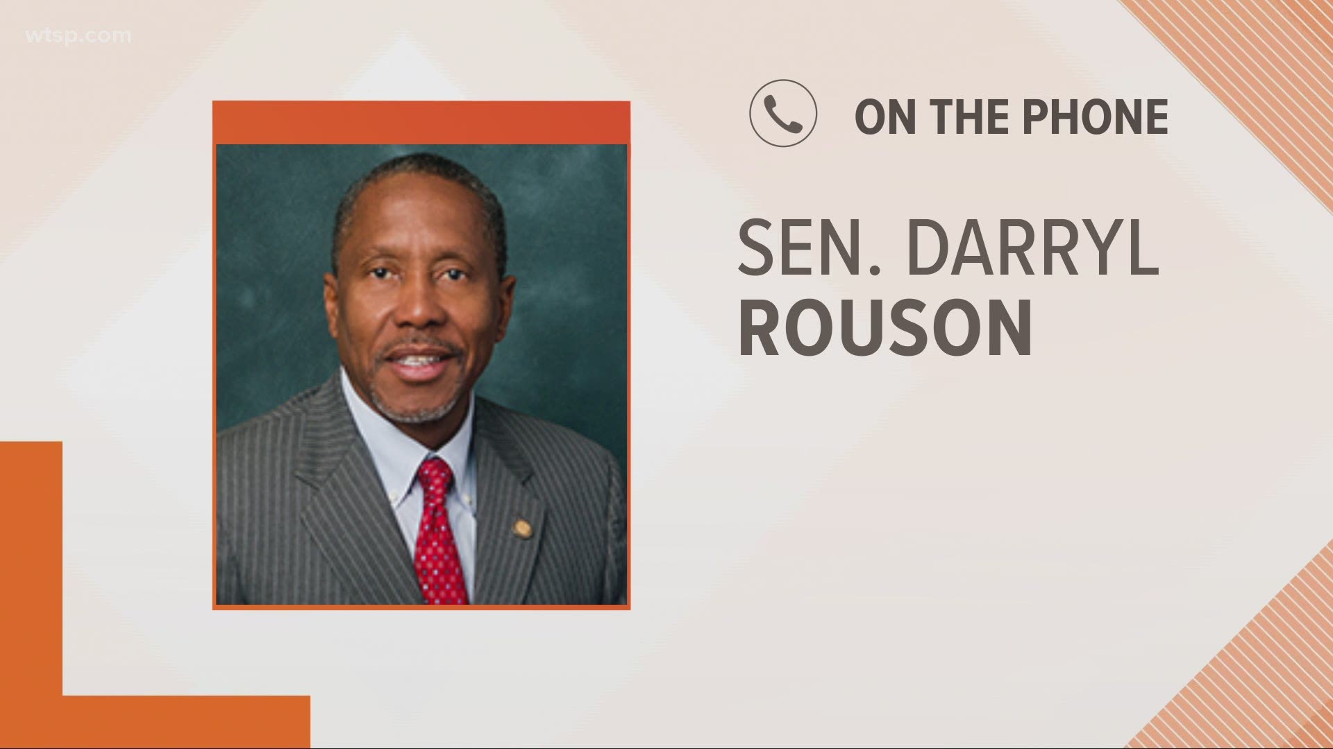 Sen. Darryl Rouson says people should have the right to be heard and peacefully protest.