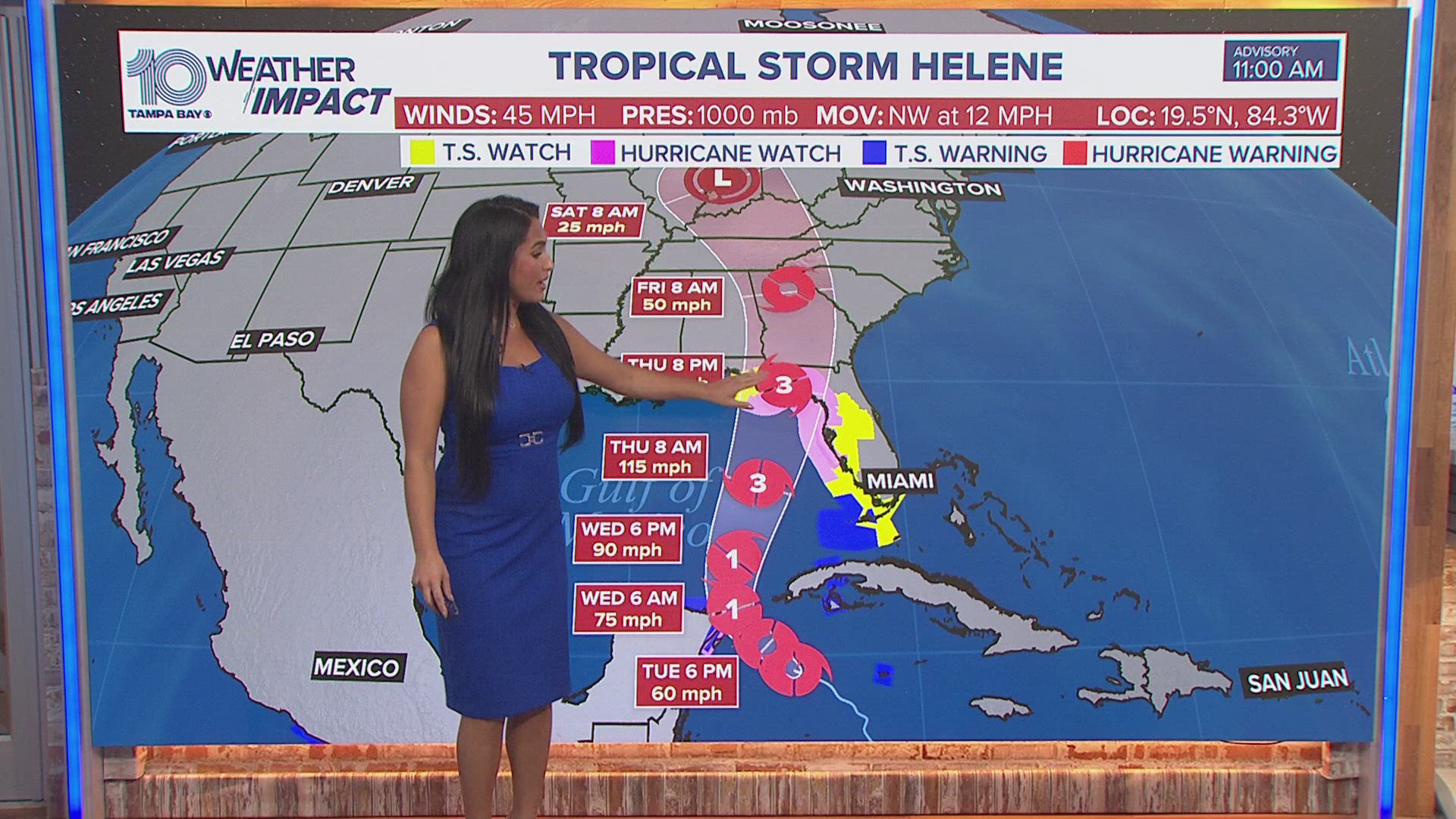 Tropical Storm Helene is expected to strengthen into a major hurricane ahead of landfall in Florida.