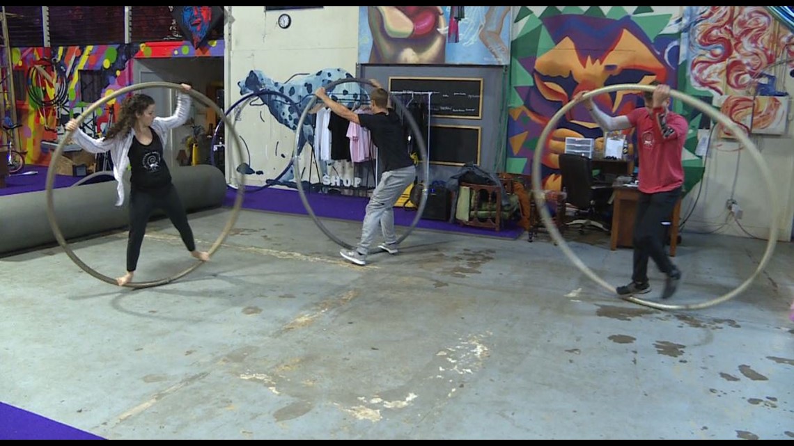 Learn to spin like a top on a cyr wheel