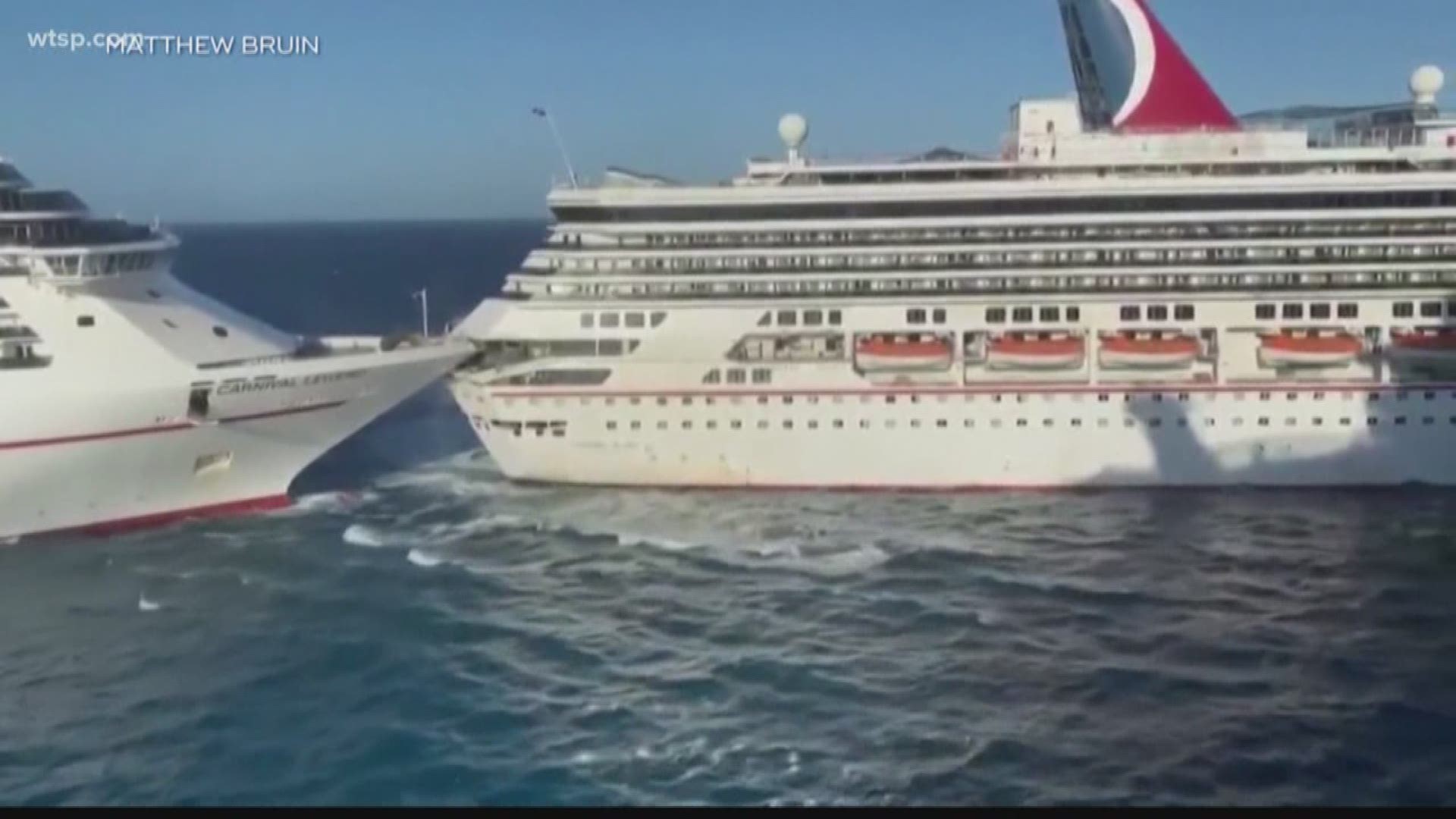 The Carnival Legend cruise ship hit by another ship Friday in Mexico has returned to Port Tampa Bay.