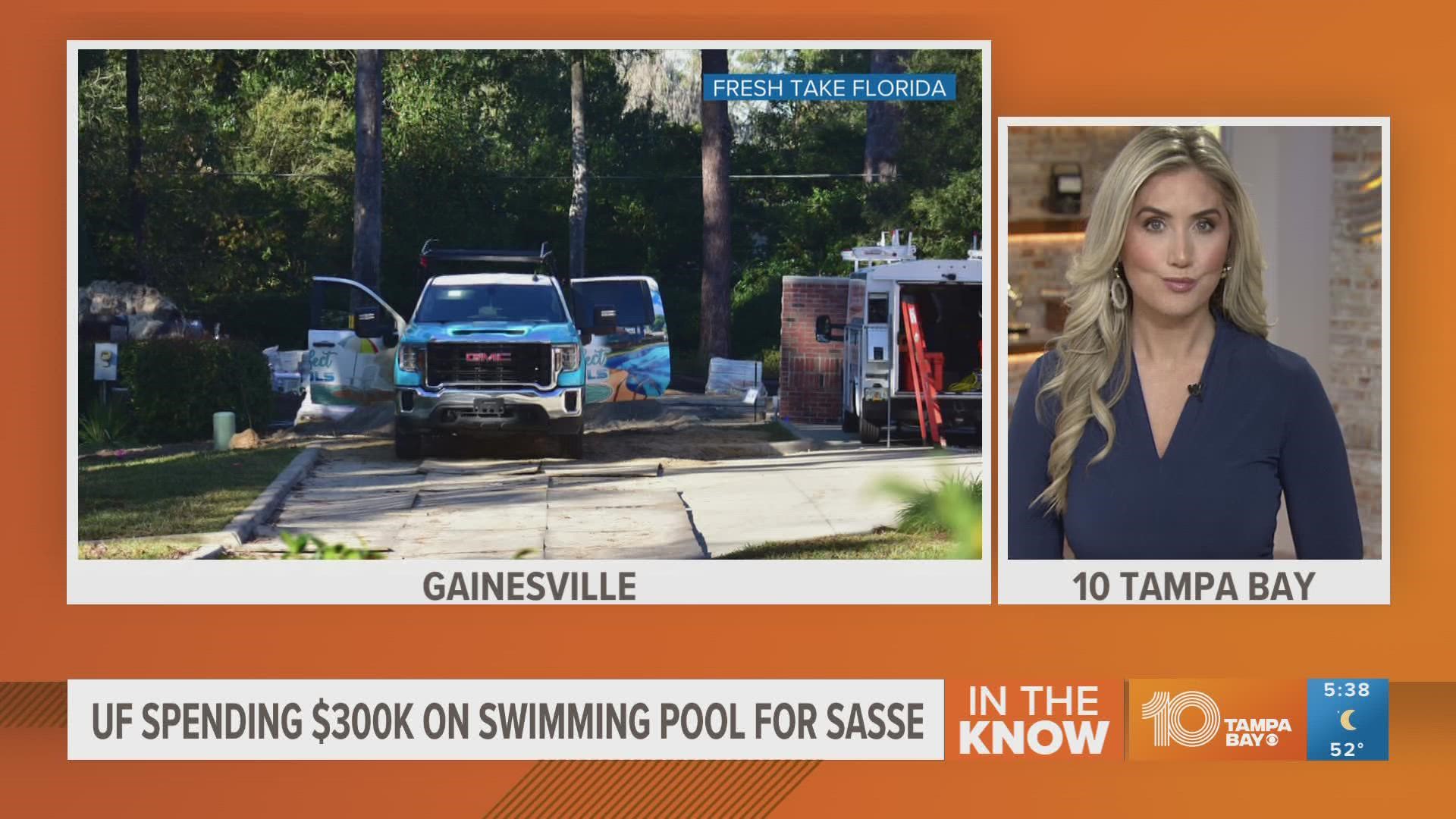 A university spokesman, Steve Orlando, said Sasse did not ask for the pool to be built and provided no input over its design.