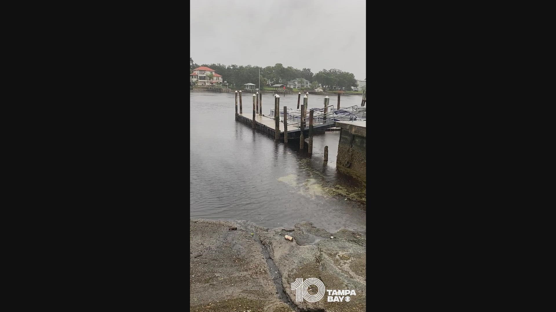 As Hurricane Ian draws near, winds are pulling water from Tampa Bay. This phenomenon is sometimes called "reverse storm surge" or "negative storm surge."