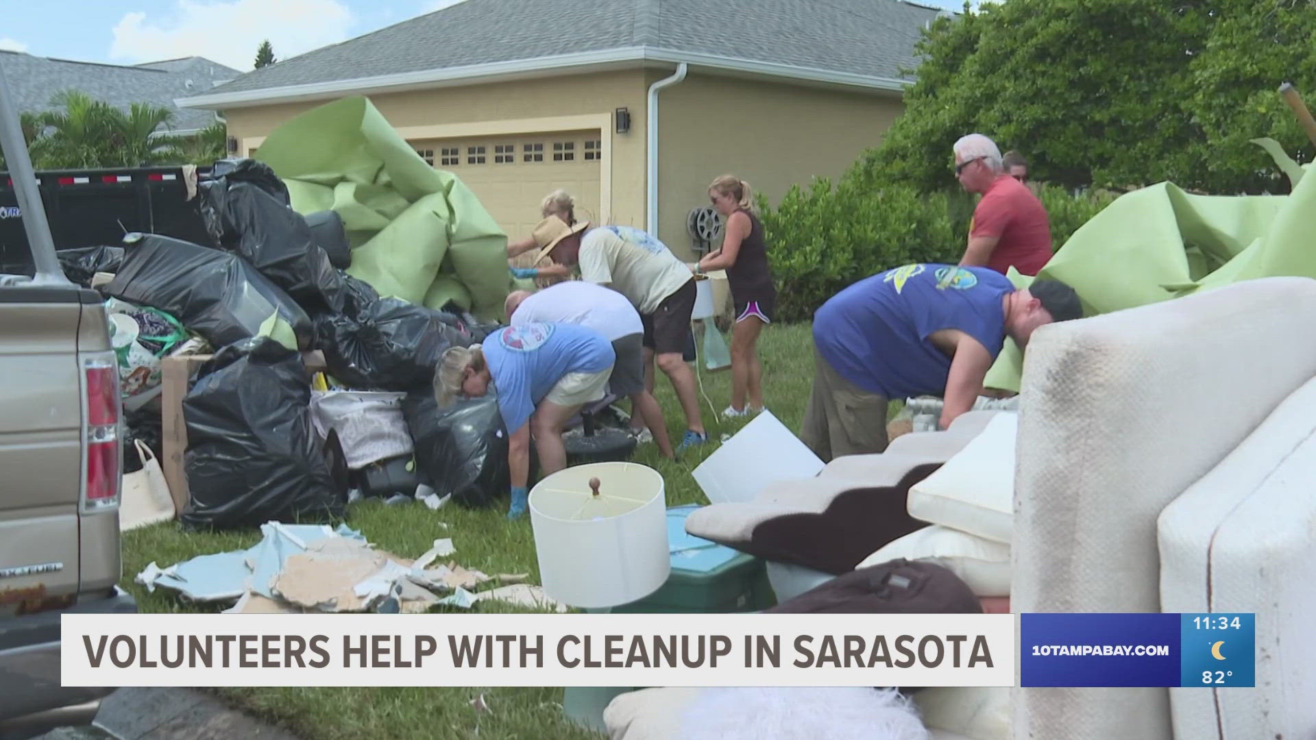 Many Sarasota residents are starting cleanup efforts on their homes. But, they aren't doing it alone.