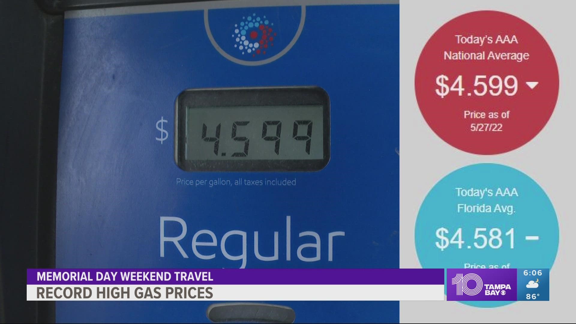 Florida recorded its highest ever average gas price on Thursday at $4.58 a gallon.