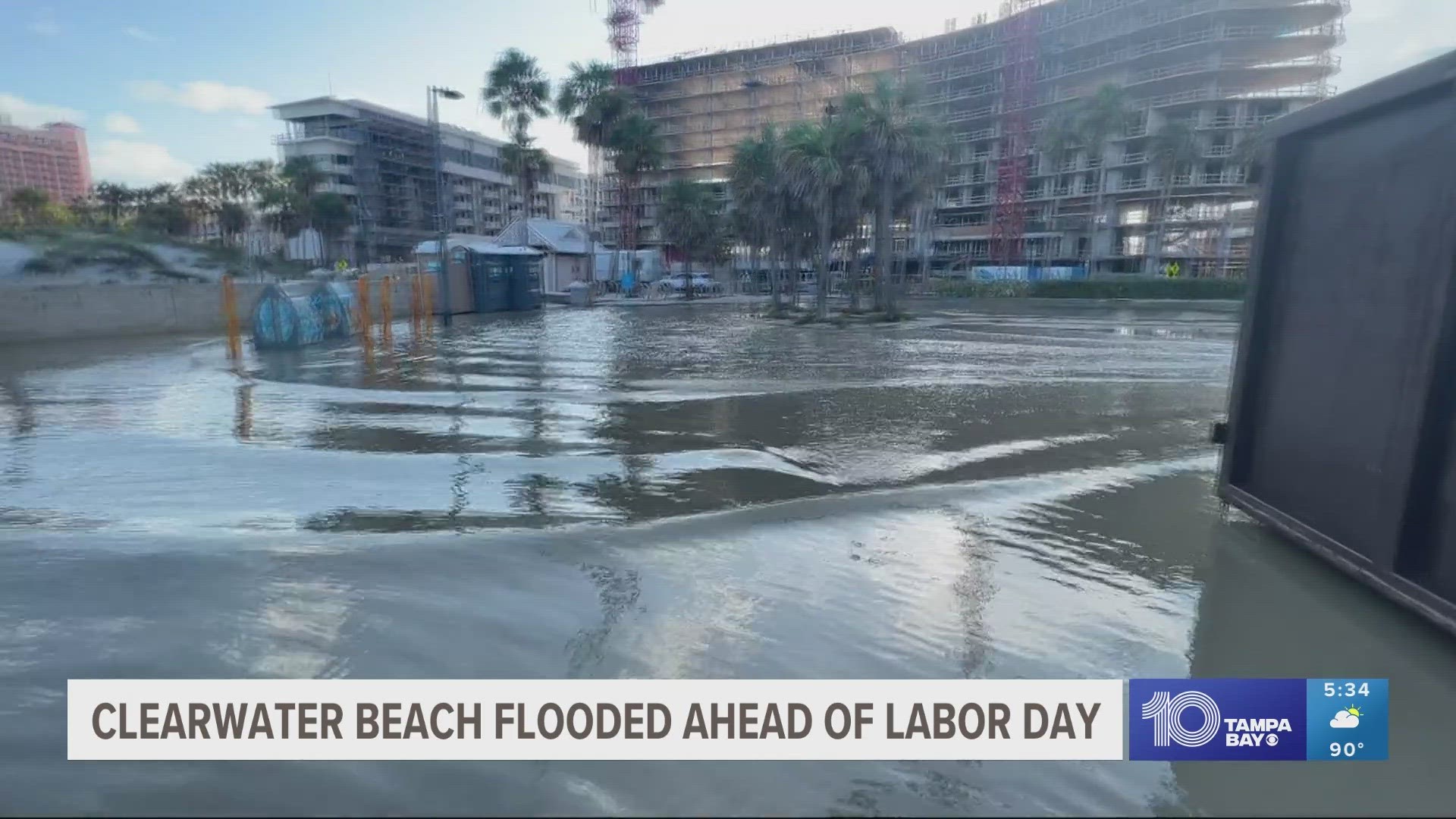 Just hours before, the water still hadn't completely receded with some roads still underwater and houses with water up to their back doors.