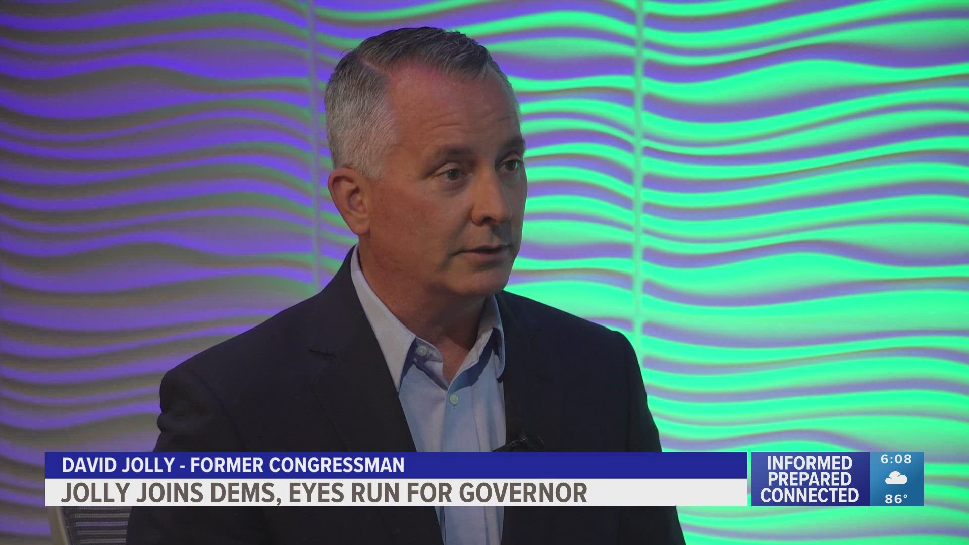 10 Tampa Bay talked with Jolly about the change, comparisons to old foe Charlie Crist and his vision for Florida if he launches a campaign for governor. 