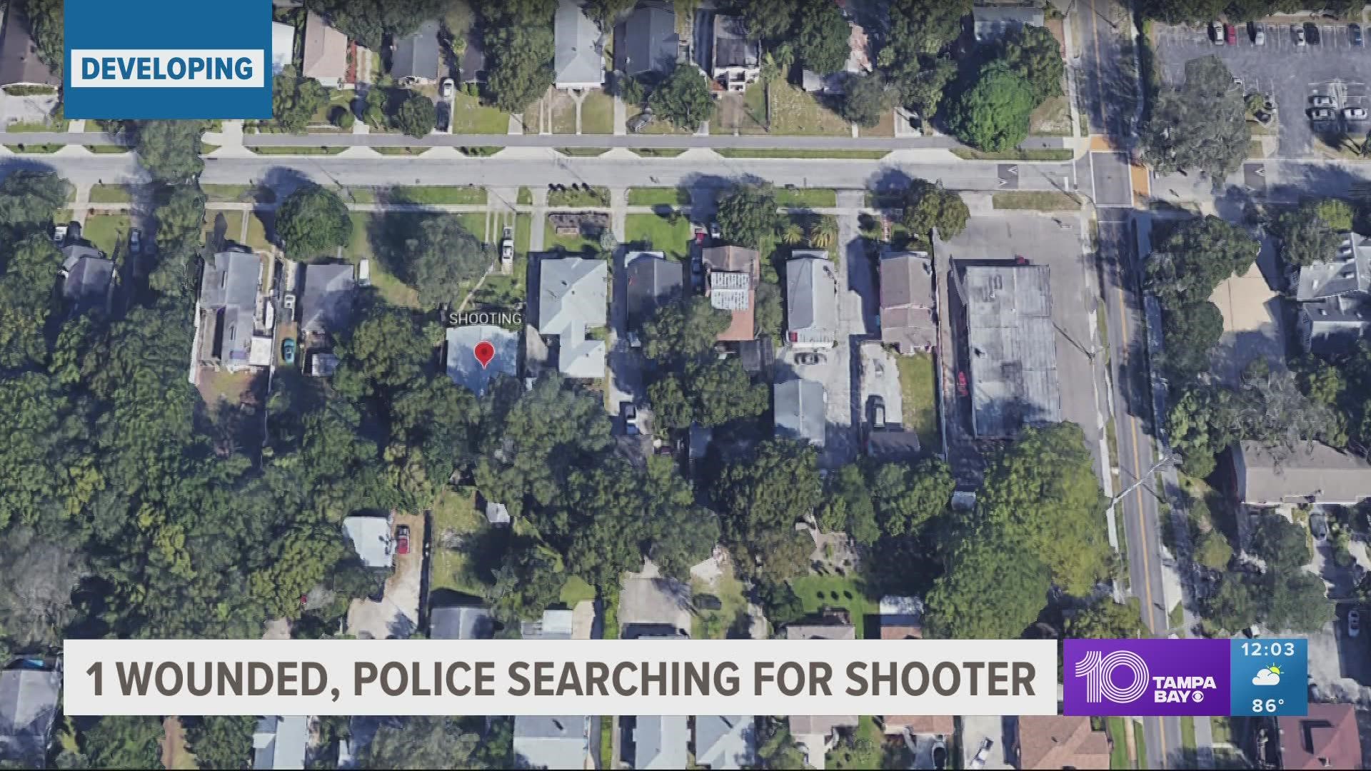 Clearwater police say they're searching for the shooter.