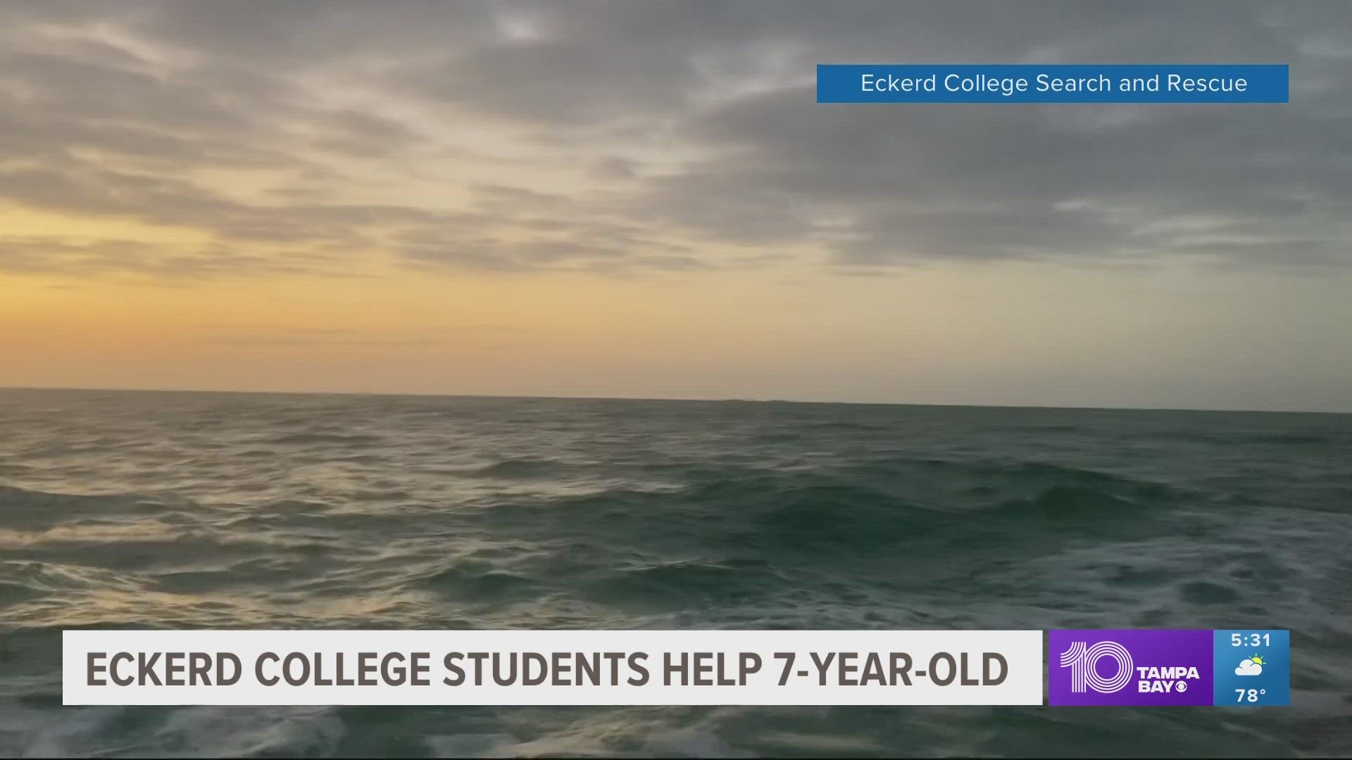 Eckerd College Search and Rescue team members were the first on scene to help an injured 7-year-old girl out on a boat on Sunday.