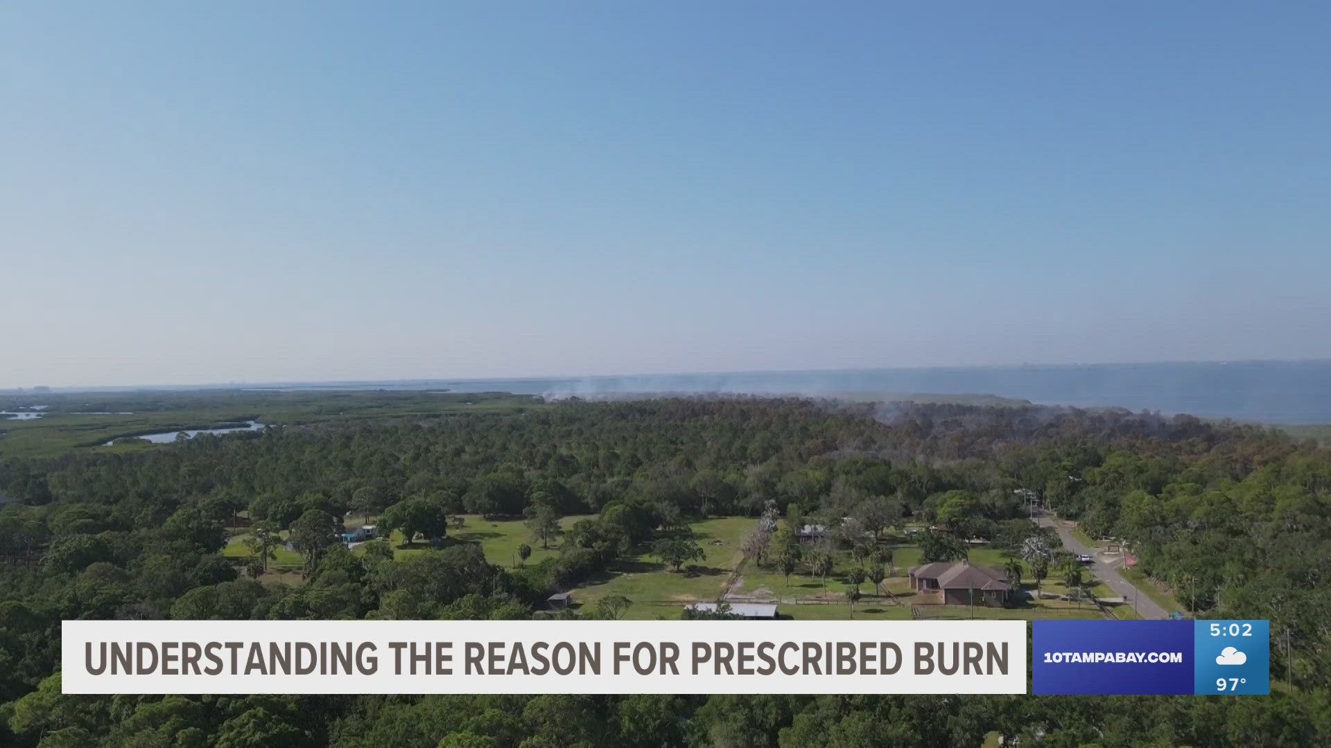 On Thursday, a controlled burn in Tampa turned into a brush fire.