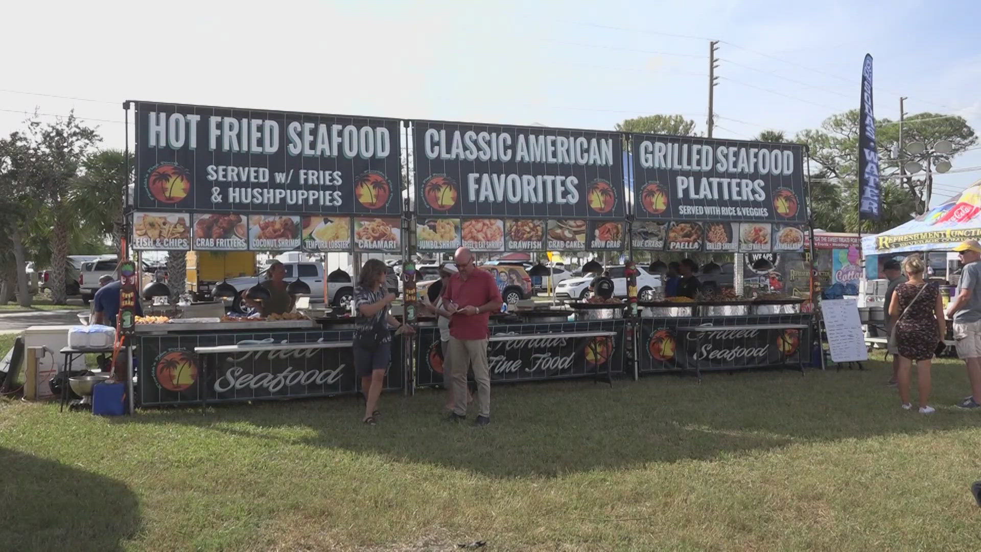 People can enjoy local seafood and live entertainment all weekend at the sponge docks.