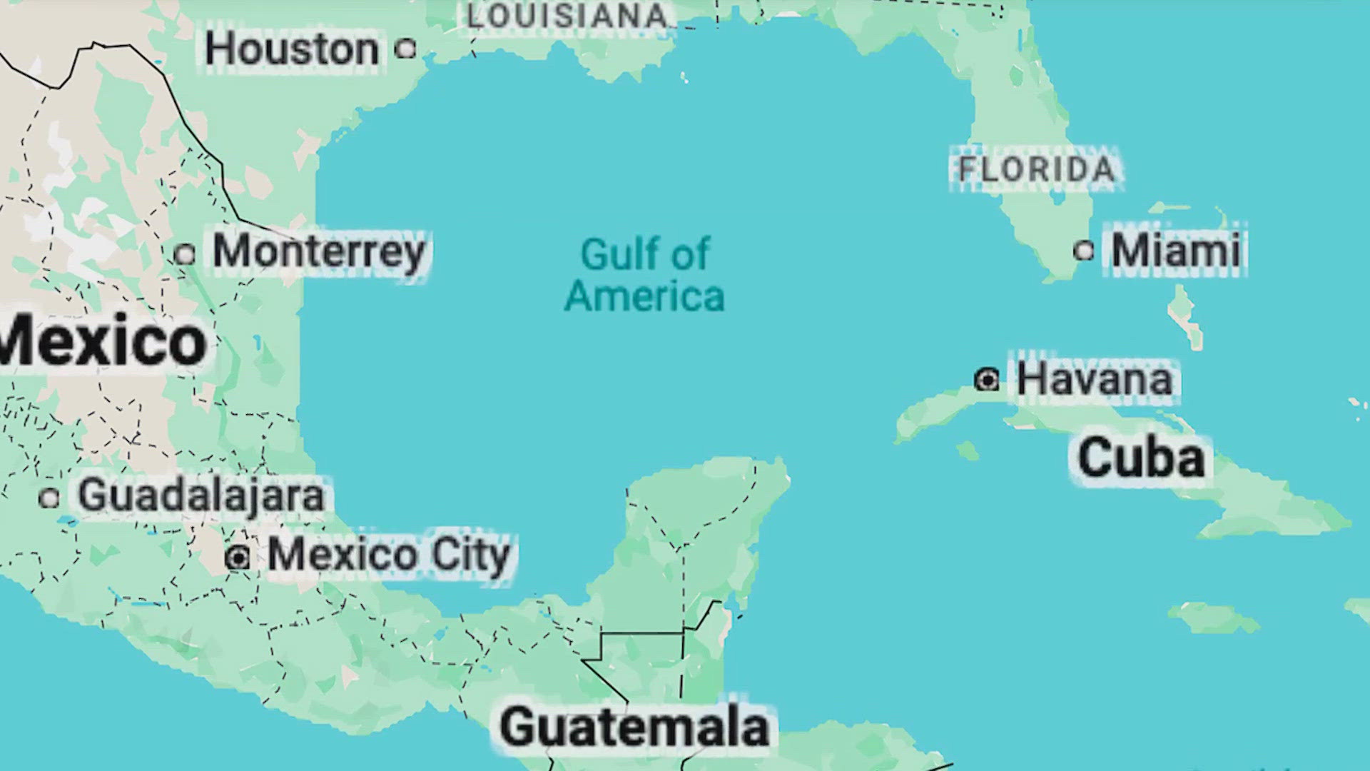Map users in the U.S. will see the new name, while users in other parts of the world will see both when looking at the waters bordering the southern U.S.