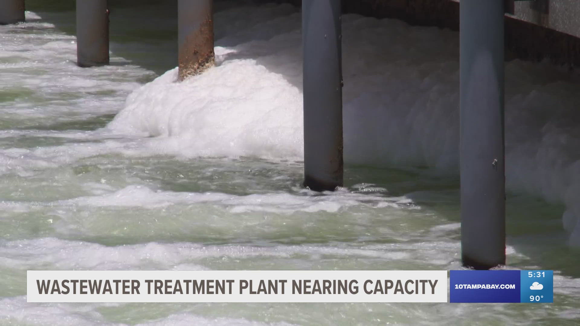 The city of Tampa will temporarily divert the wastewater flow while the county works with developers to manage the flow.