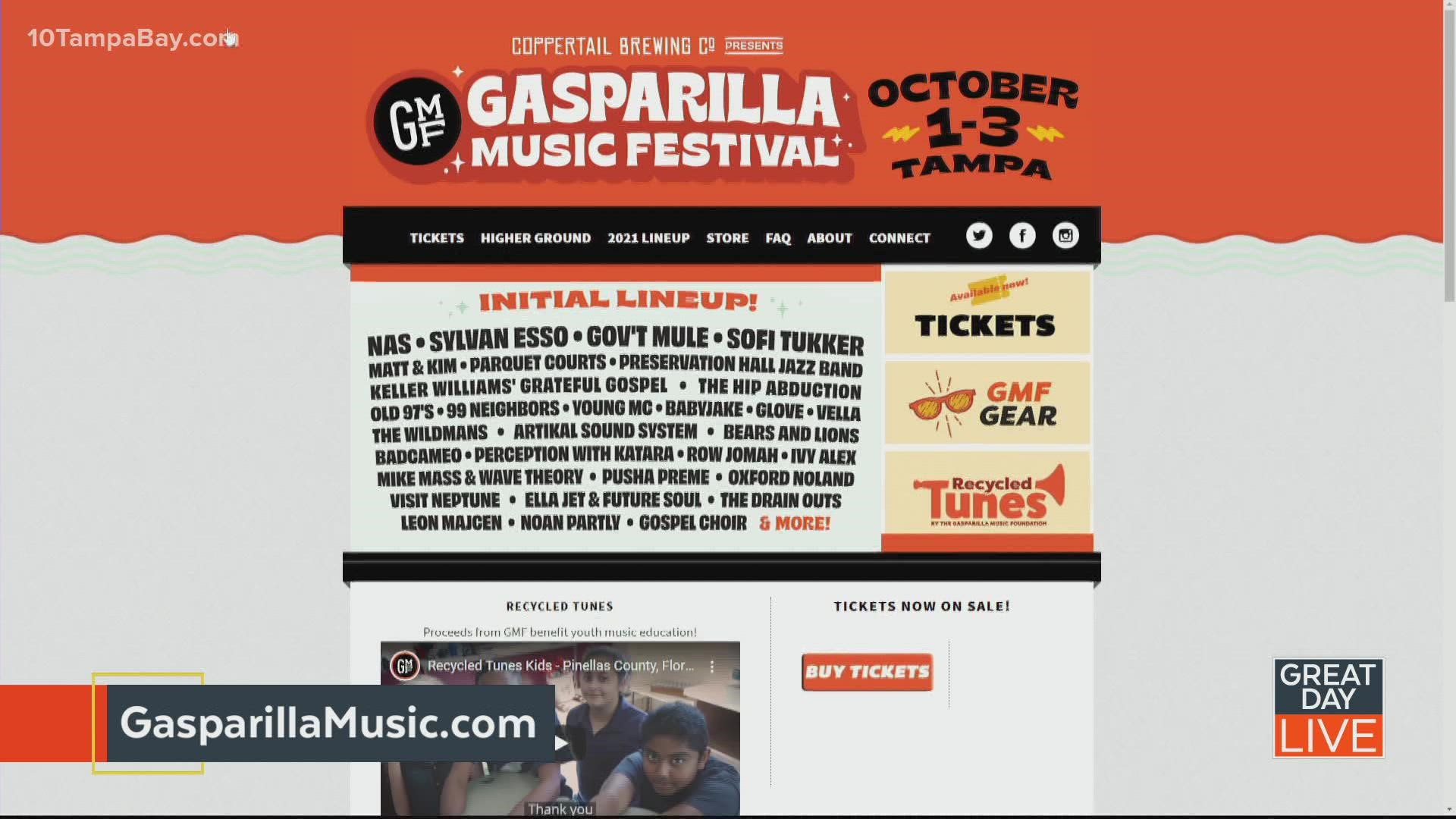 Gasparilla Music Festival 2021