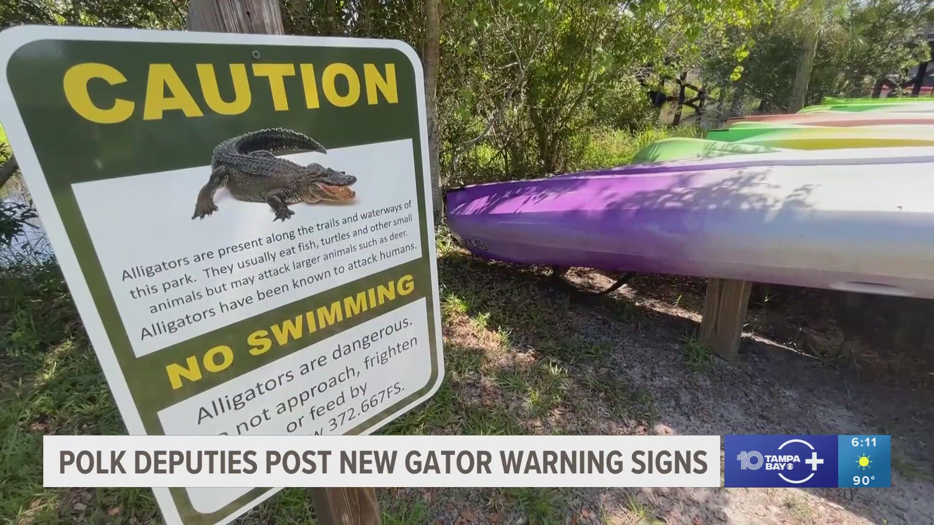 The deadly accident happened near the mouth of Tiger Creek on a Tuesday afternoon, when the couple’s canoe passed over a large alligator. 