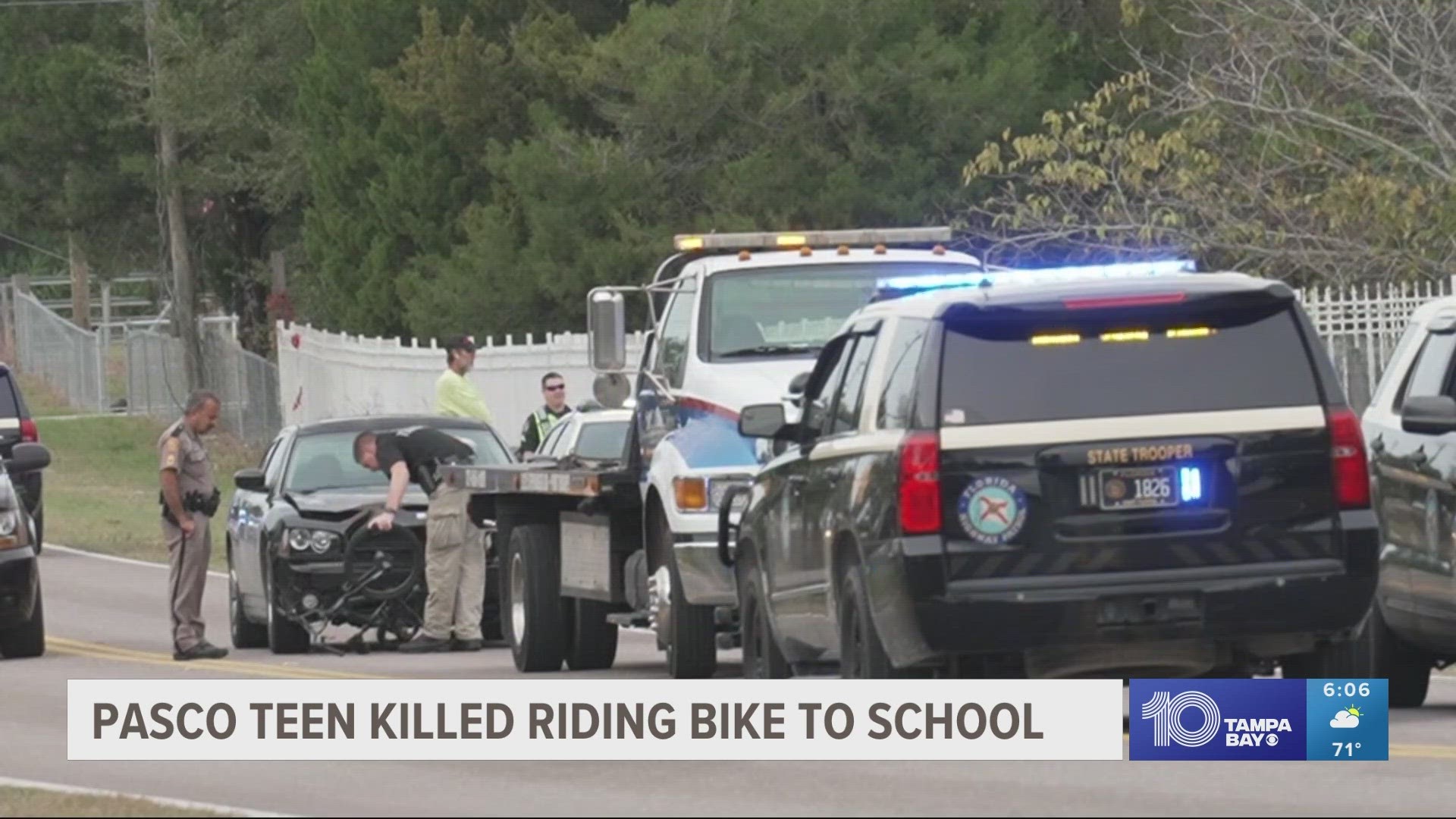 Troopers say the teen wasn't wearing a helmet at the time of the crash.